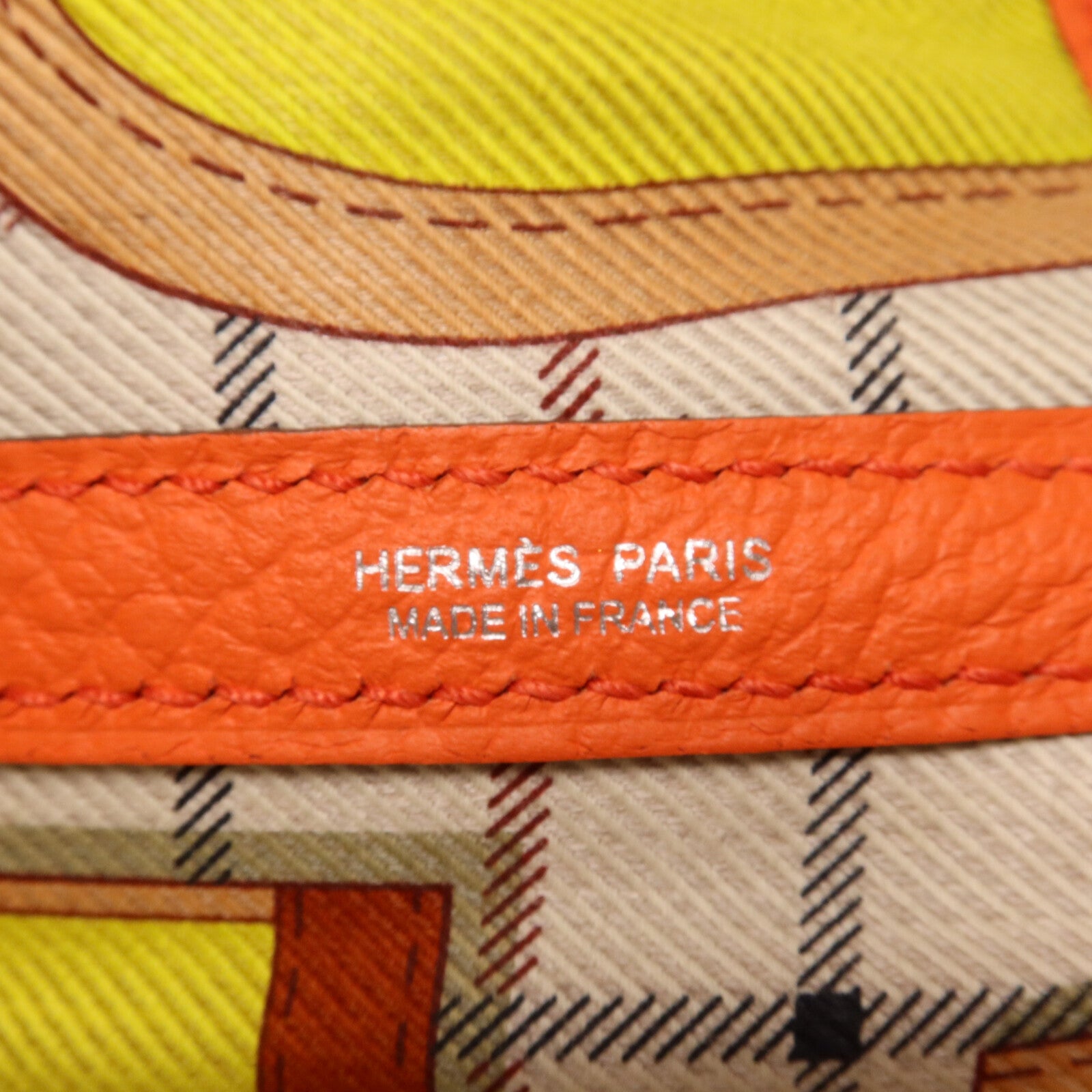 HERMES Negonda皮革Garden Party PM手挽袋Orange