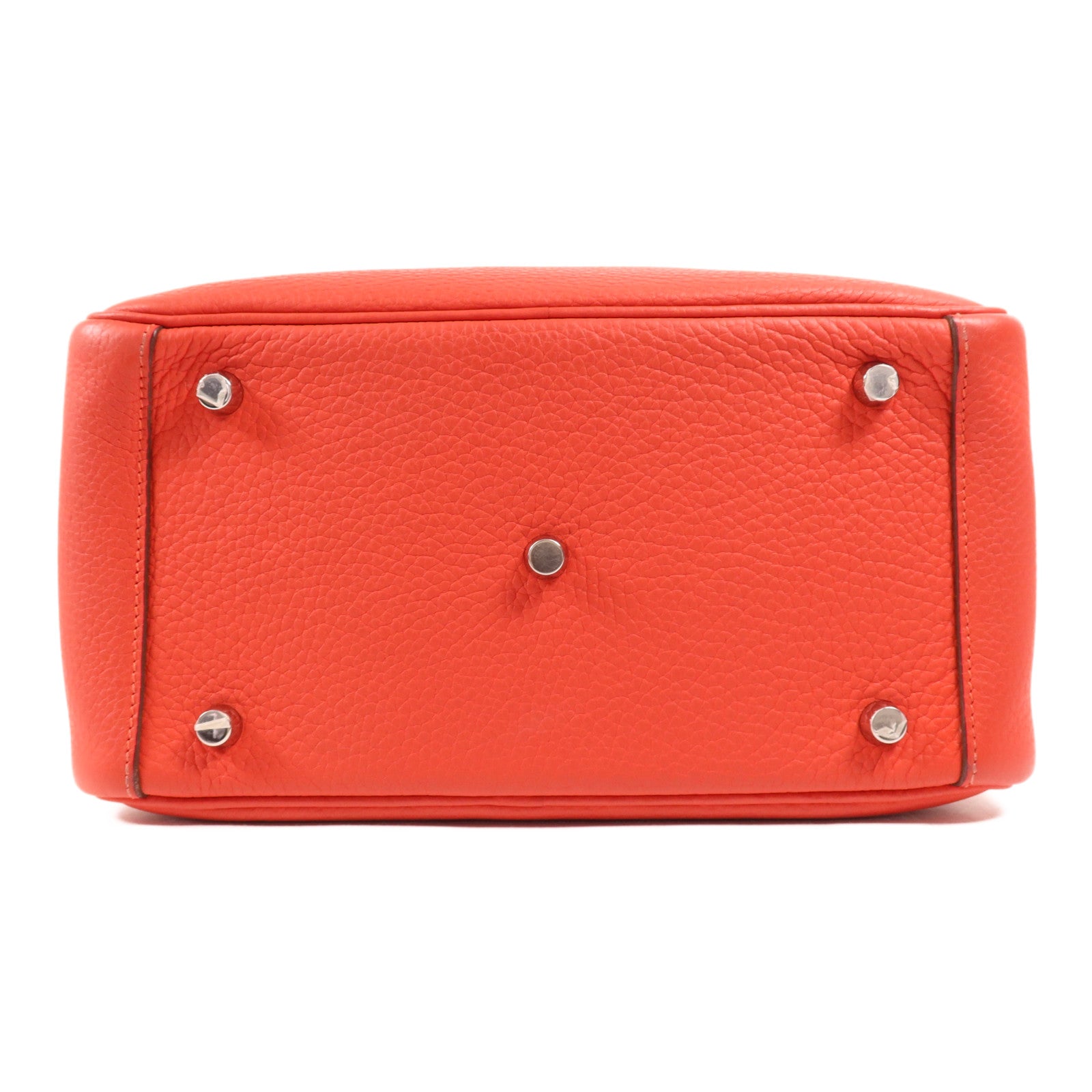 HERMES Clemence皮革Lindy 26銀扣手挽肩背兩用袋Rose Jaipur