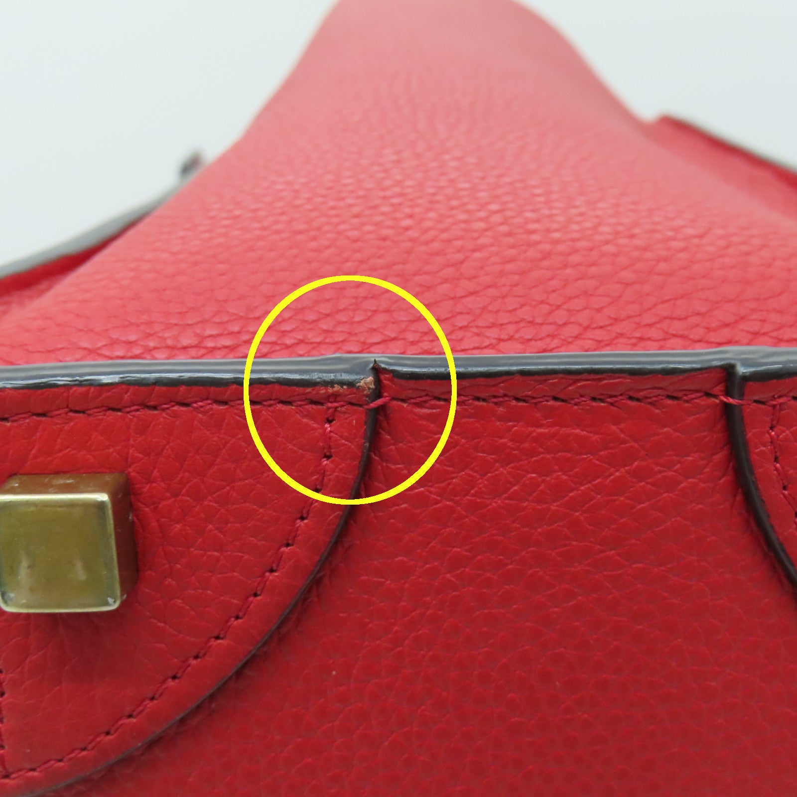 CELINE 【激減優惠】牛皮皮革Micro Luggage金扣手挽袋紅色