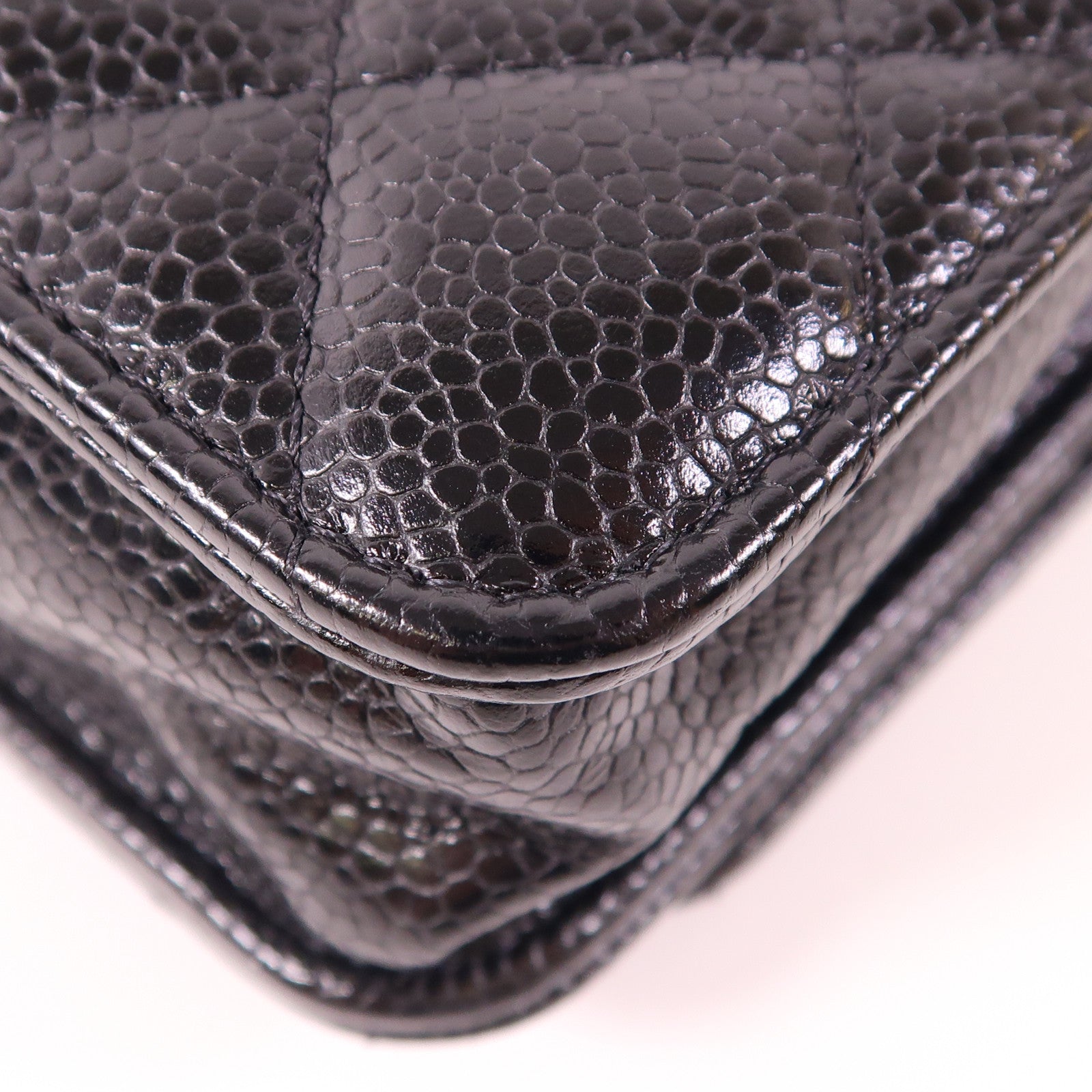 CHANEL 牛皮皮革WOC Wallet On Chain金扣鏈帶肩背袋