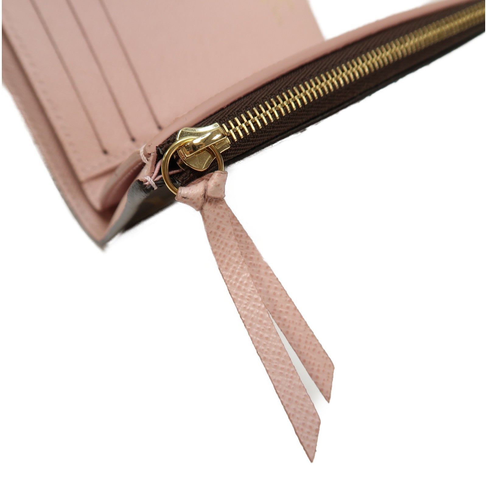 LOUIS VUITTON Monogram Victrine Wallet金扣錢包啡色/粉紅色