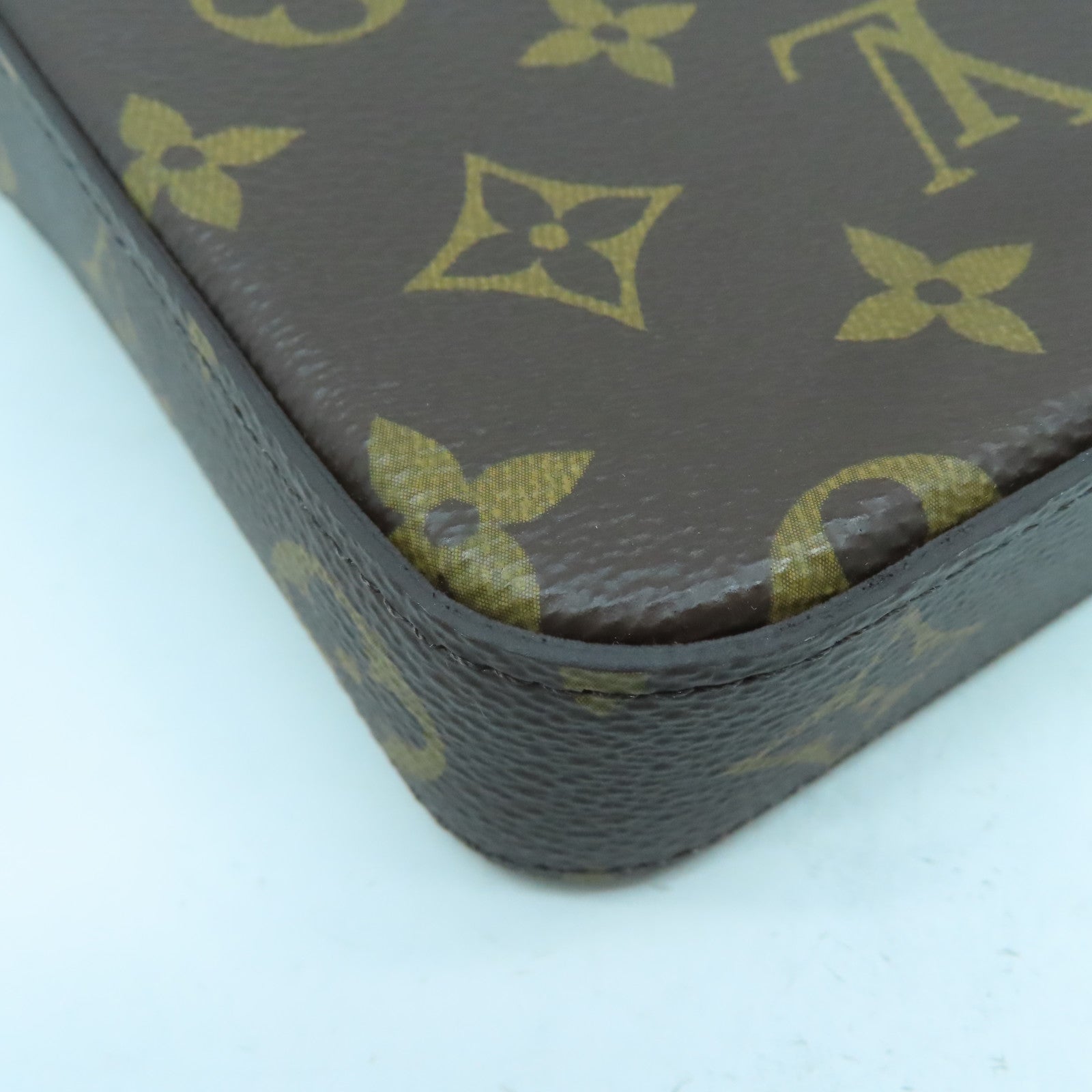 LOUIS VUITTON Monogram Pochette Felicie金扣鏈帶肩背袋啡色