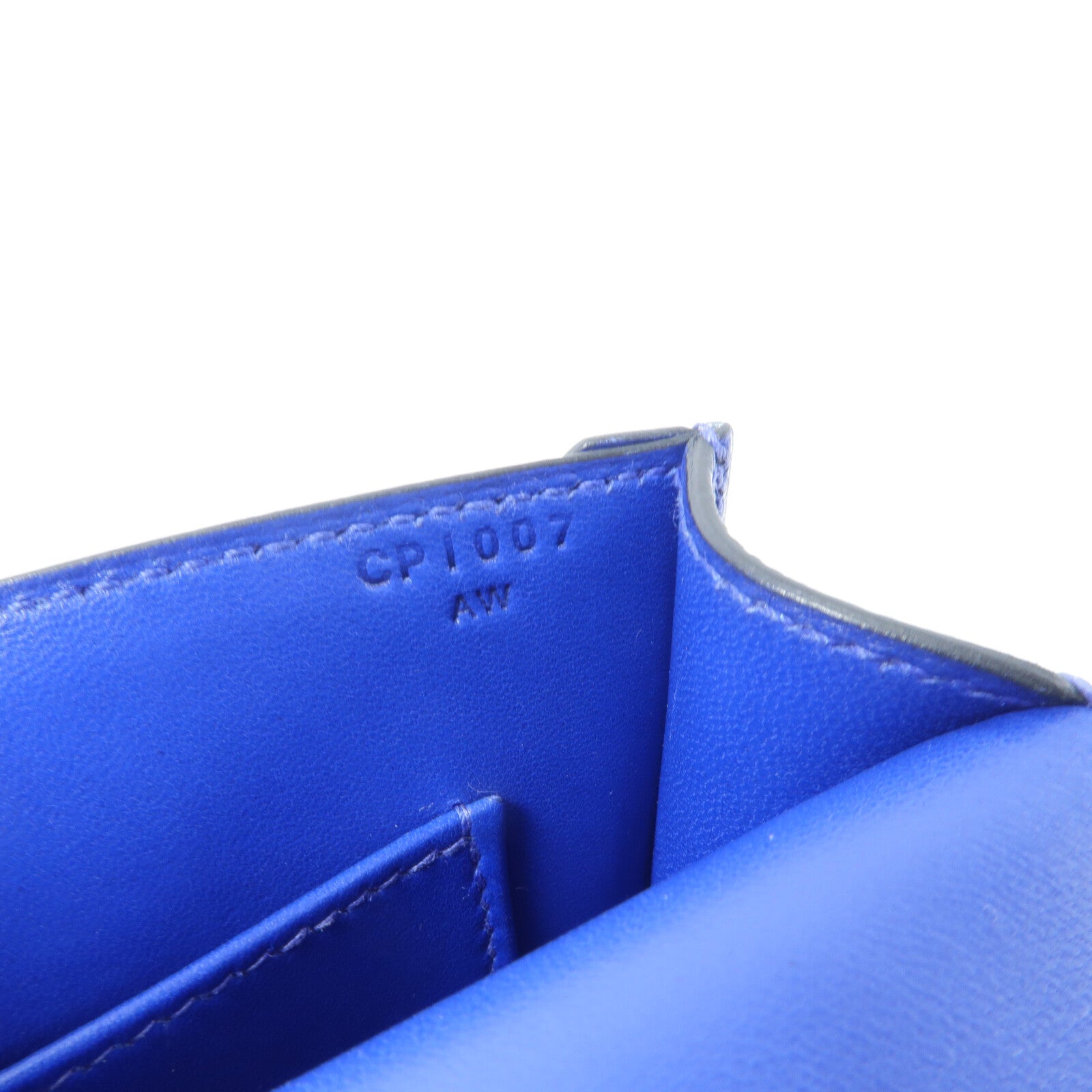 HERMES 【激減優惠】Chevre皮革Verrou Mini鏈帶肩背袋Bleu Electrique