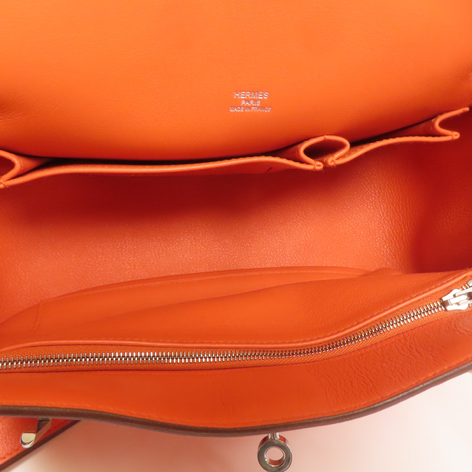 HERMES PHW Jypsiere 28 Shoulder Bag Swift Leather Flamingo