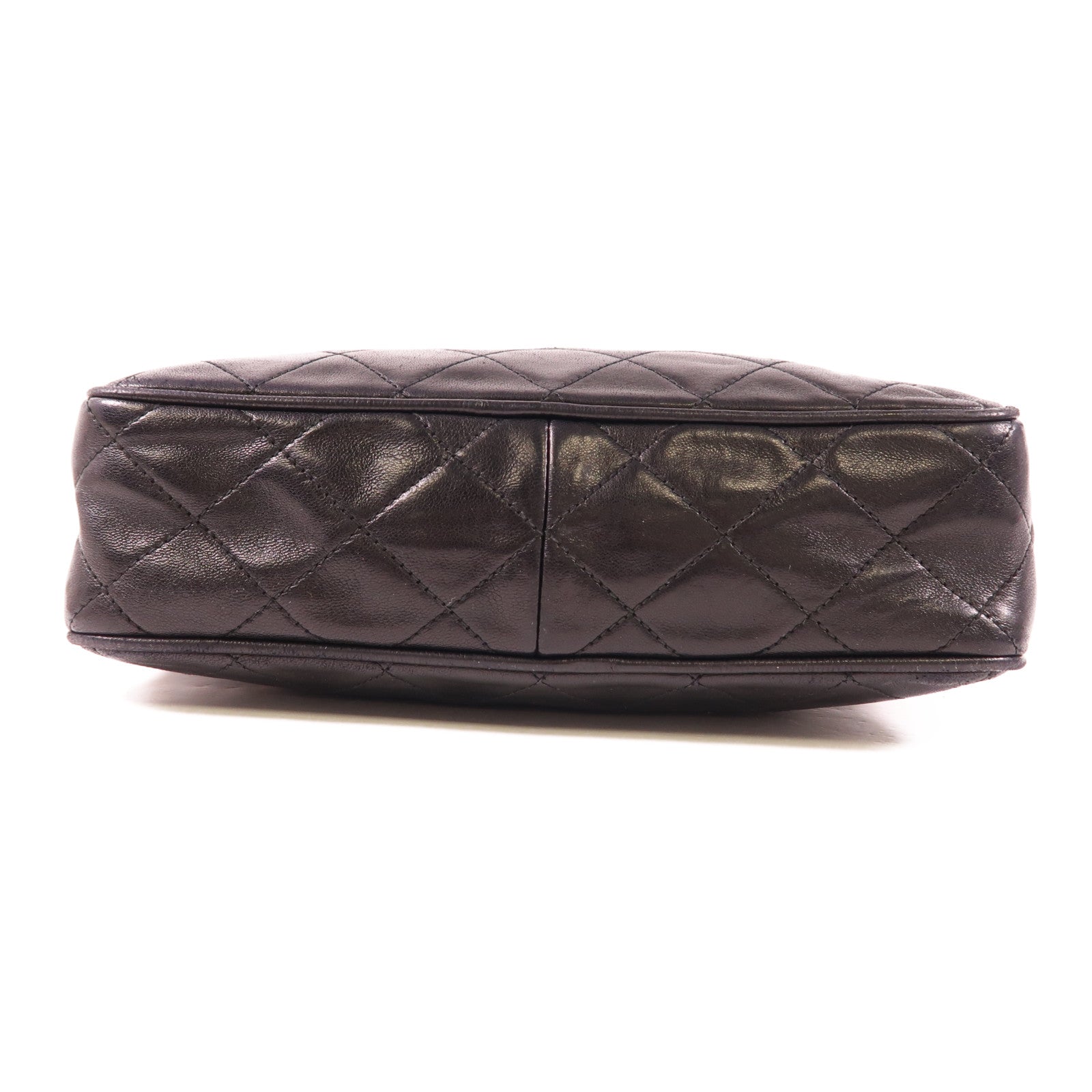 CHANEL 羊皮皮革Vintage Chain Shoulder金扣鏈帶肩背袋