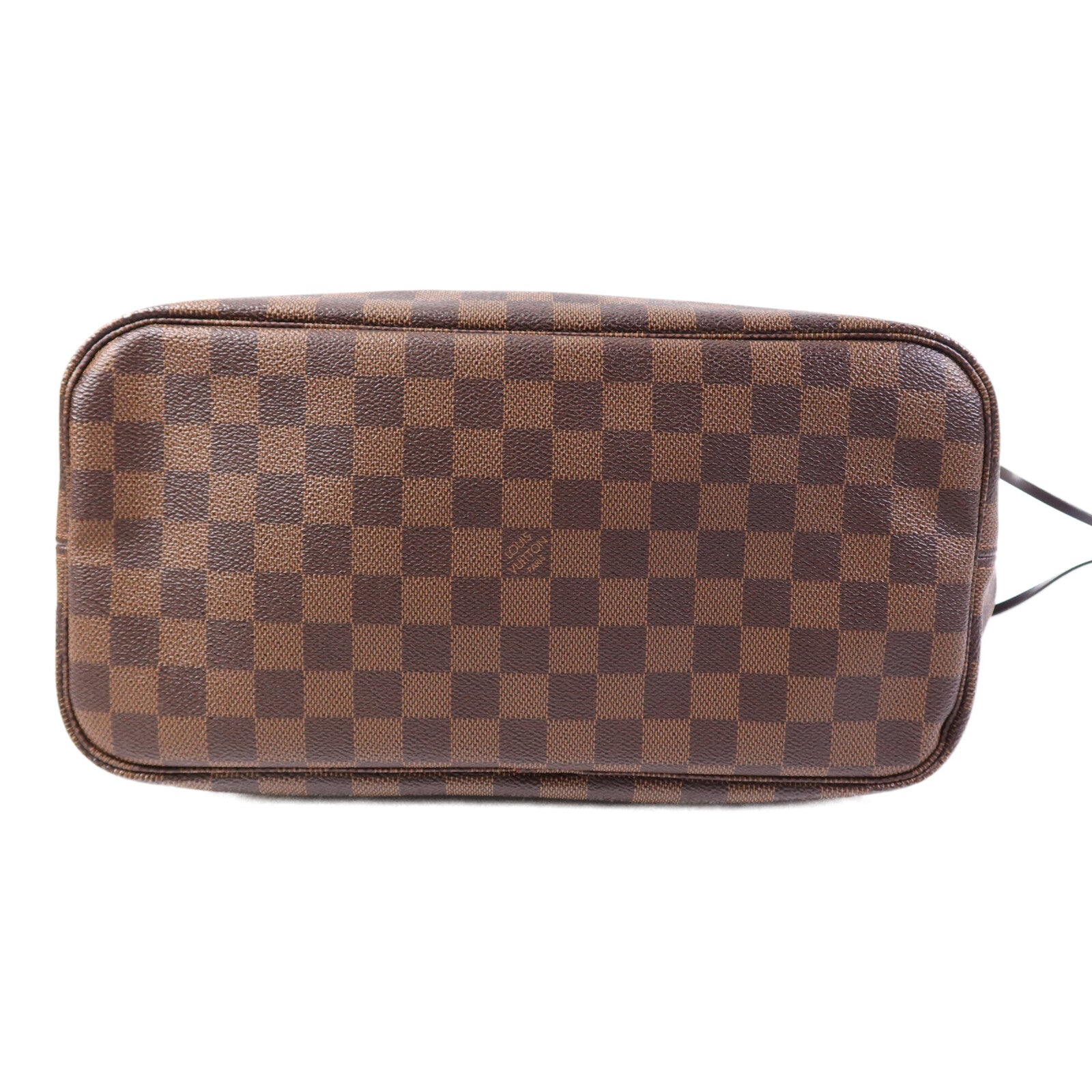 LOUIS VUITTON Damier Neverfull MM金扣手挽袋