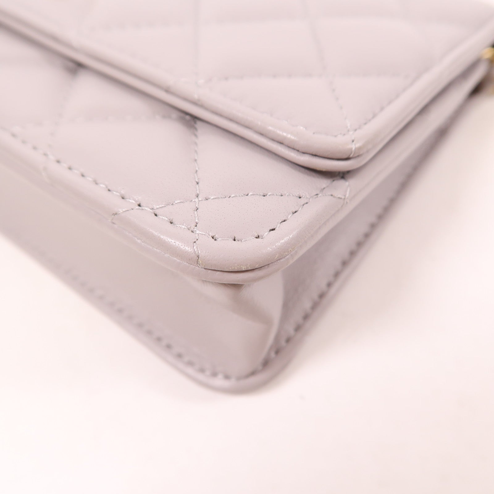 CHANEL 羊皮皮革WOC Wallet On Chain金扣鏈帶肩背袋
