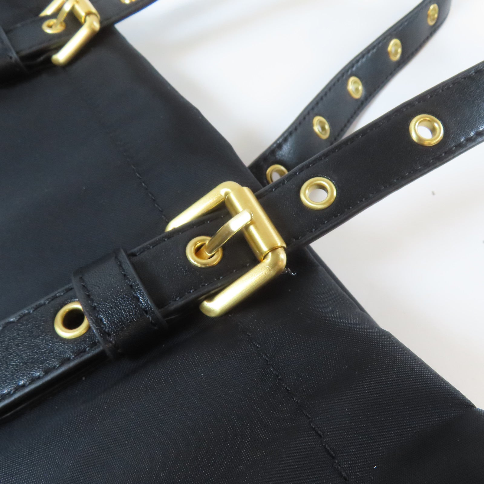MOSCHINO 尼龍2 Way Bag金扣手挽肩背兩用袋黑色