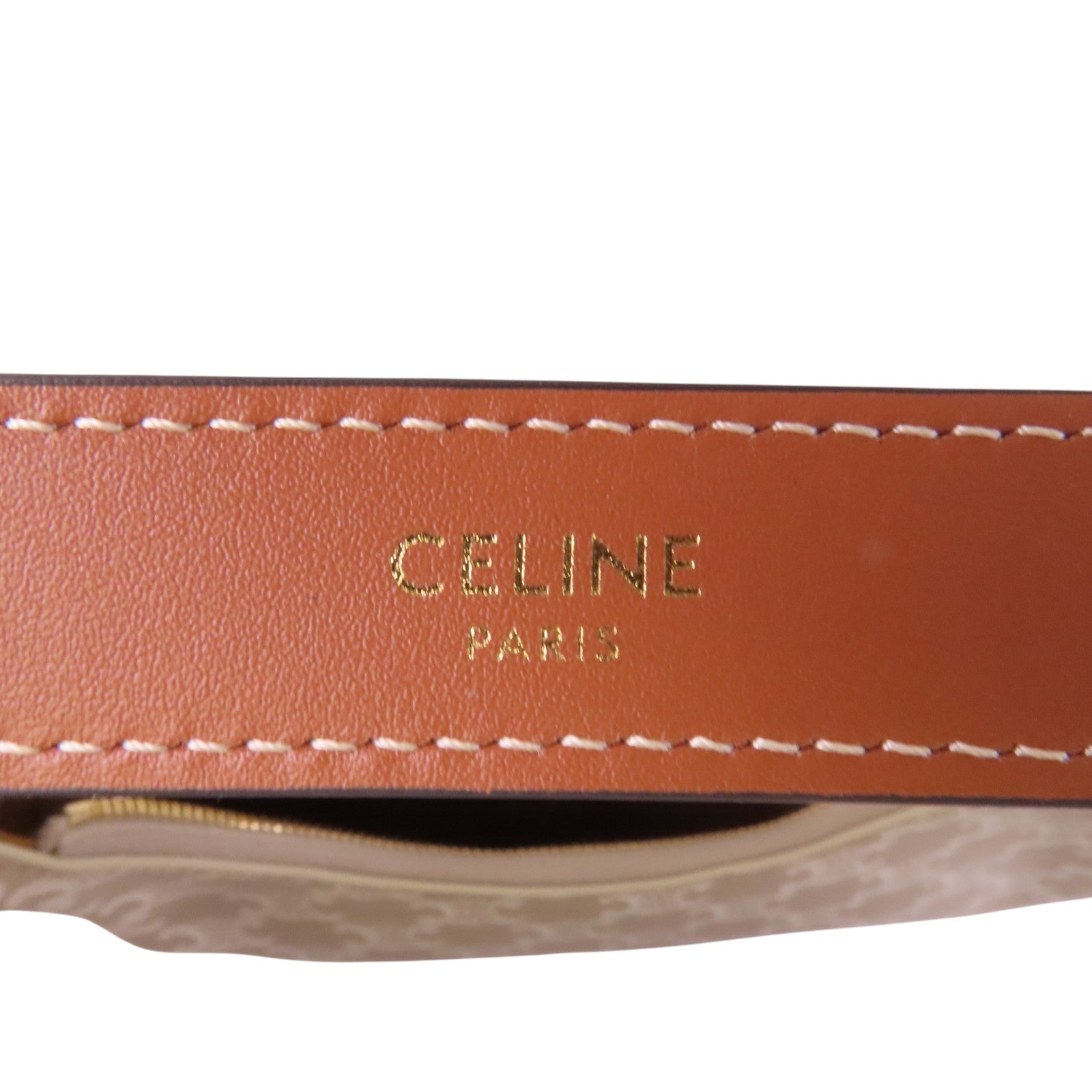 CELINE Trionphe塗層帆布Aca Medium Bag金扣肩背袋