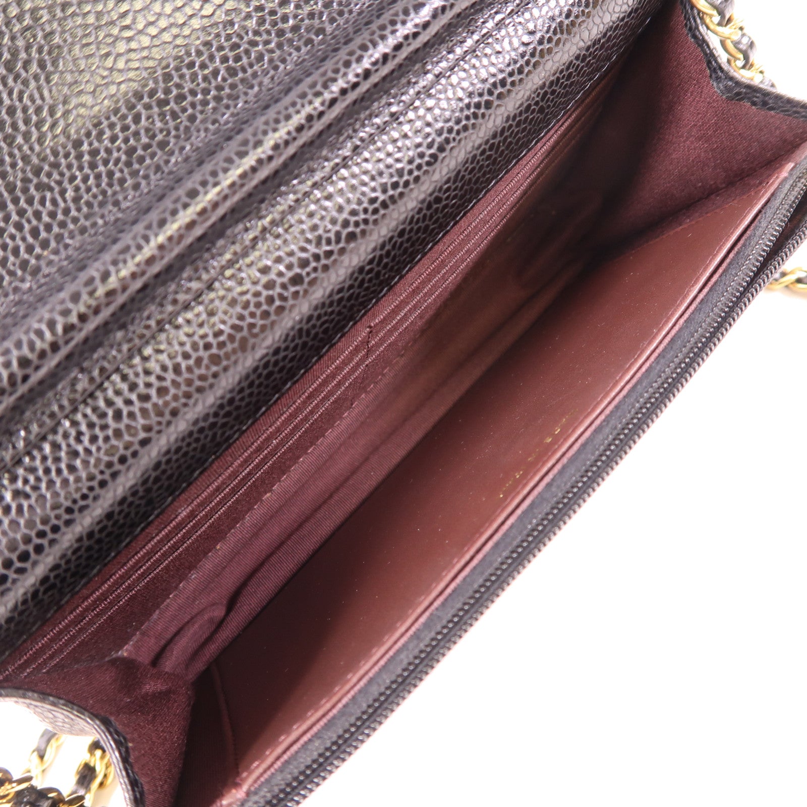 CHANEL 牛皮皮革WOC Wallet On Chain金扣鏈帶肩背袋