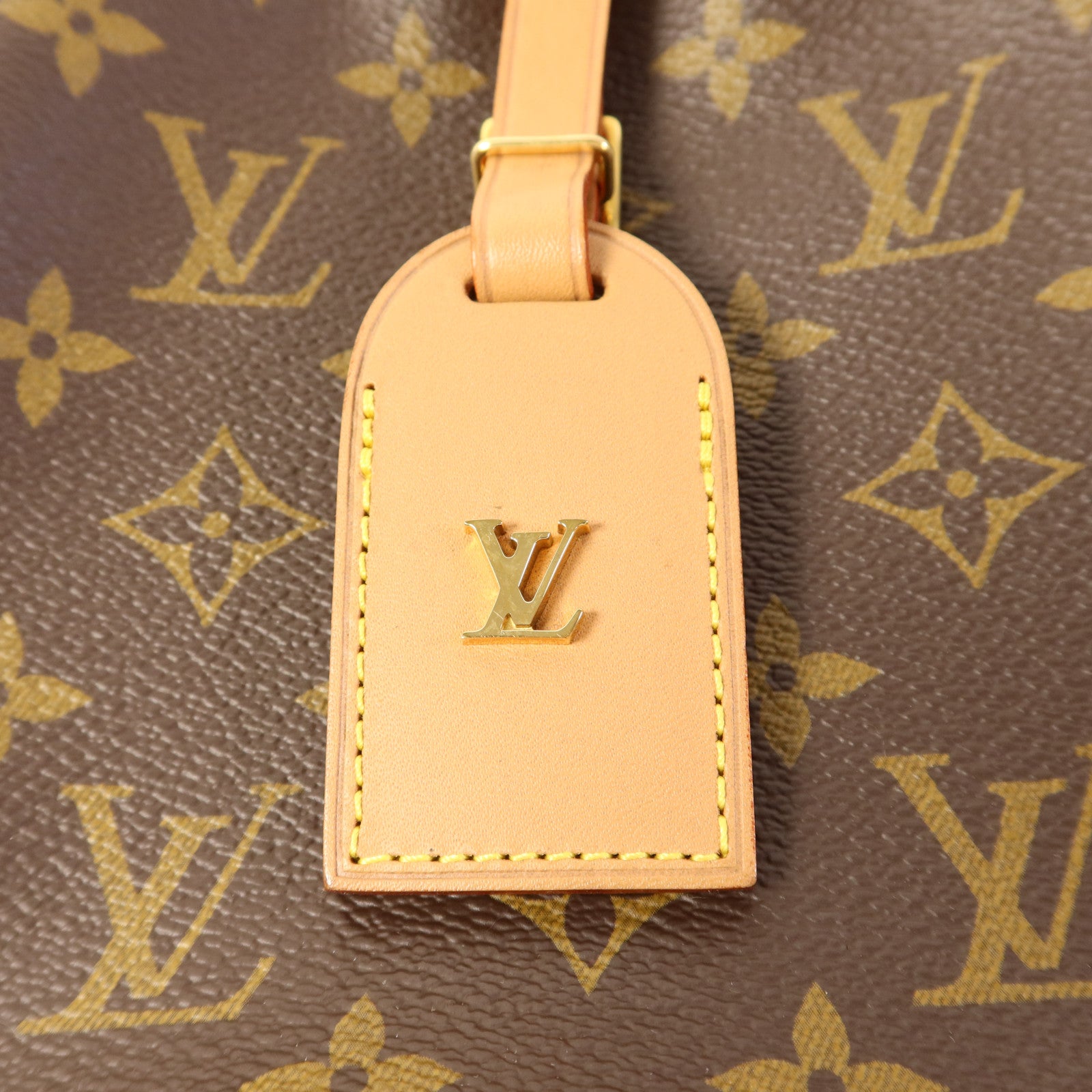 LOUIS VUITTON Monogram Boite Chapeau Souple金扣肩背袋棕色