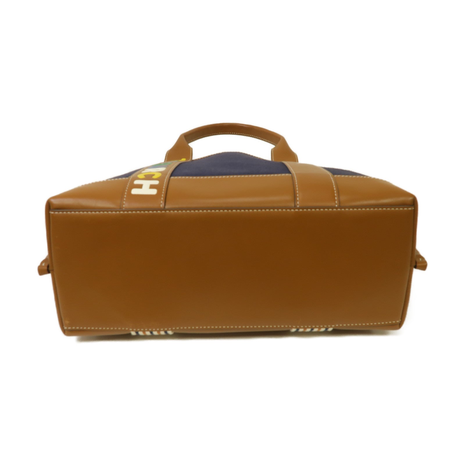 Tory Burch 帆布Tote Bag金扣手挽袋深藍色