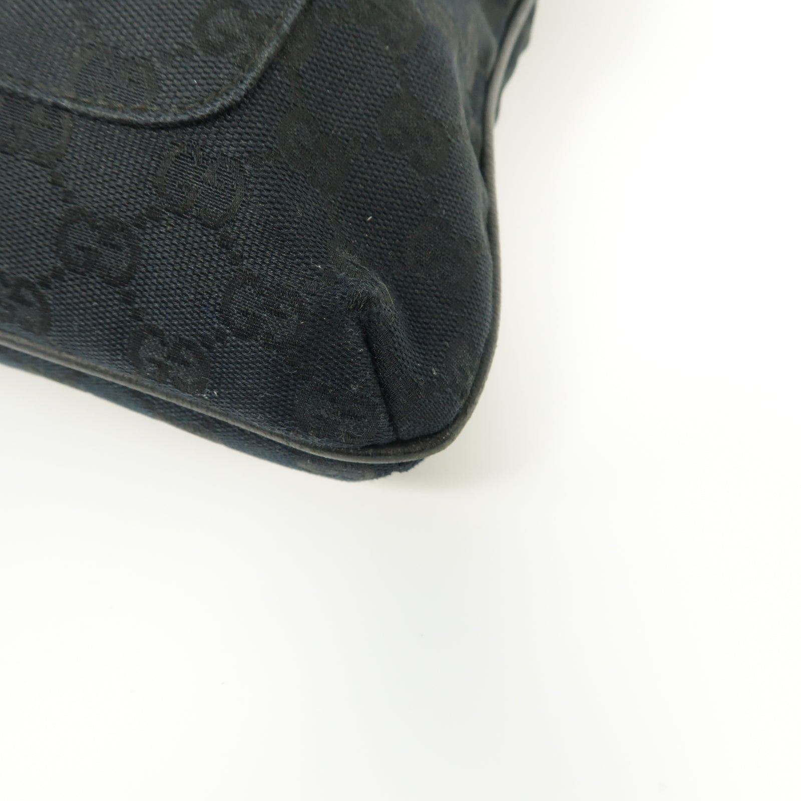 GUCCI 【激減優惠】帆布Shoulder Bag銀扣肩背袋黒色