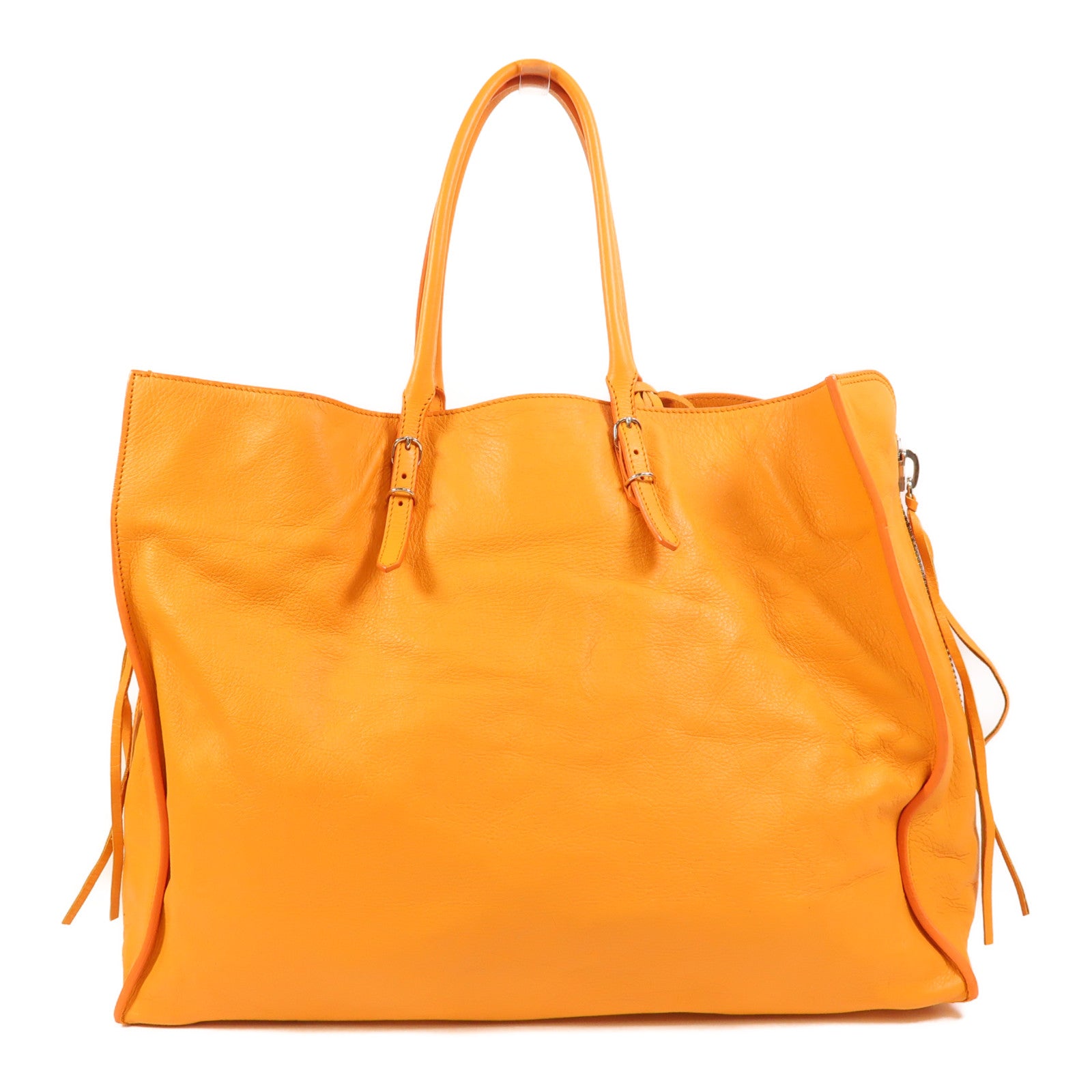 BALENCIAGA 牛皮皮革Papier A4銀扣手挽袋