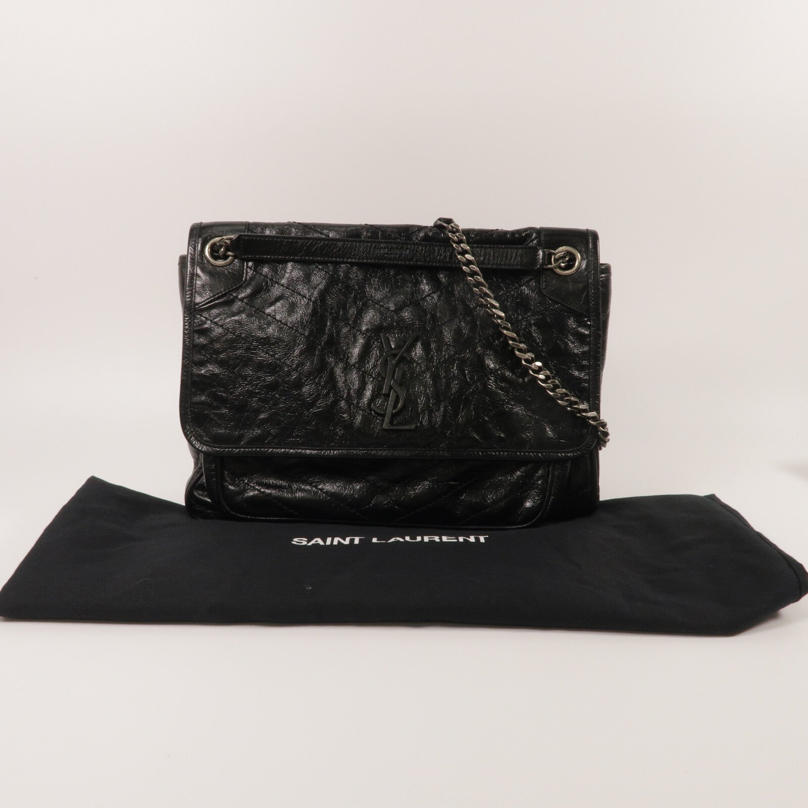 SAINT LAURENT 牛皮皮革Niki Large鏈帶肩背袋