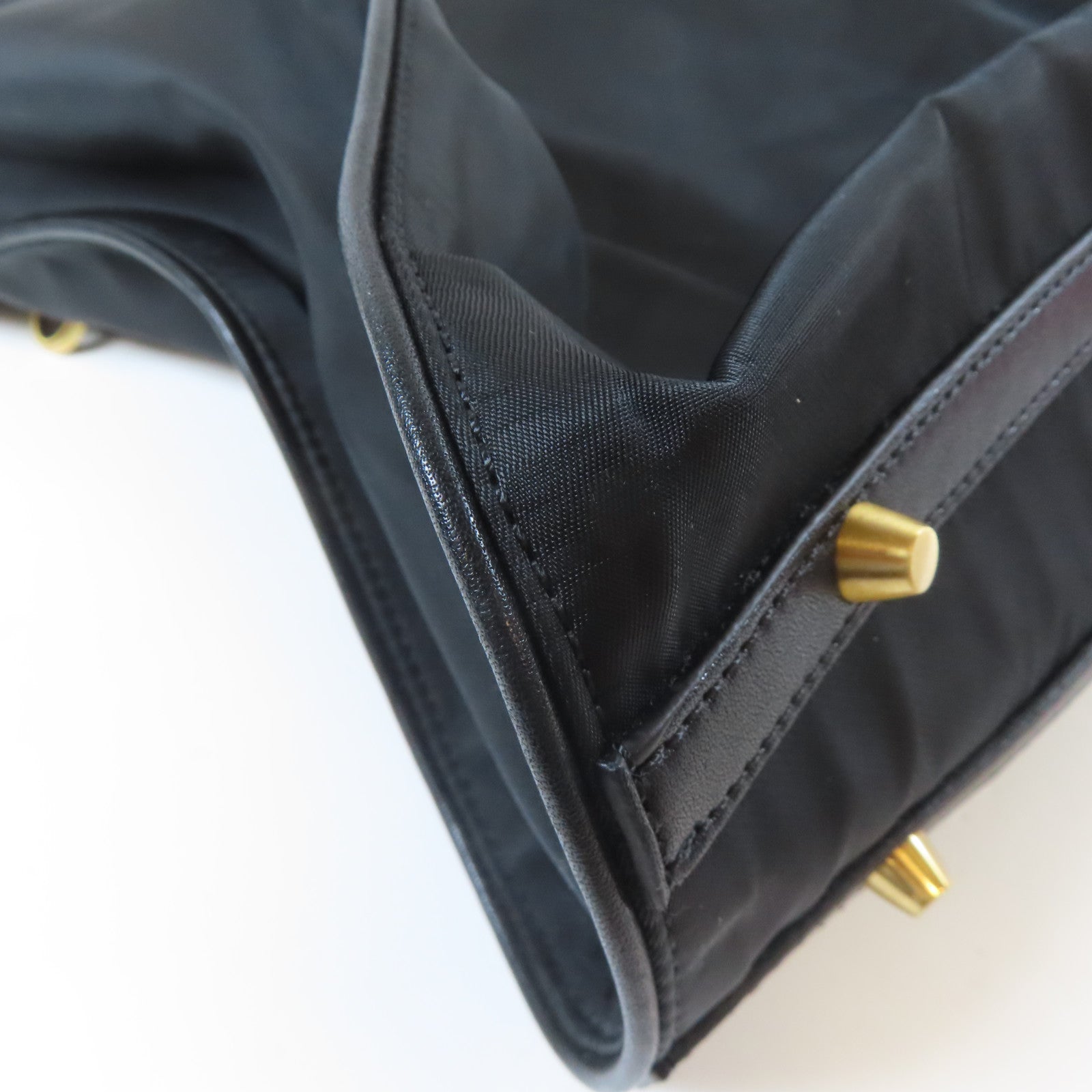 MOSCHINO 尼龍2 Way Bag金扣手挽肩背兩用袋黑色