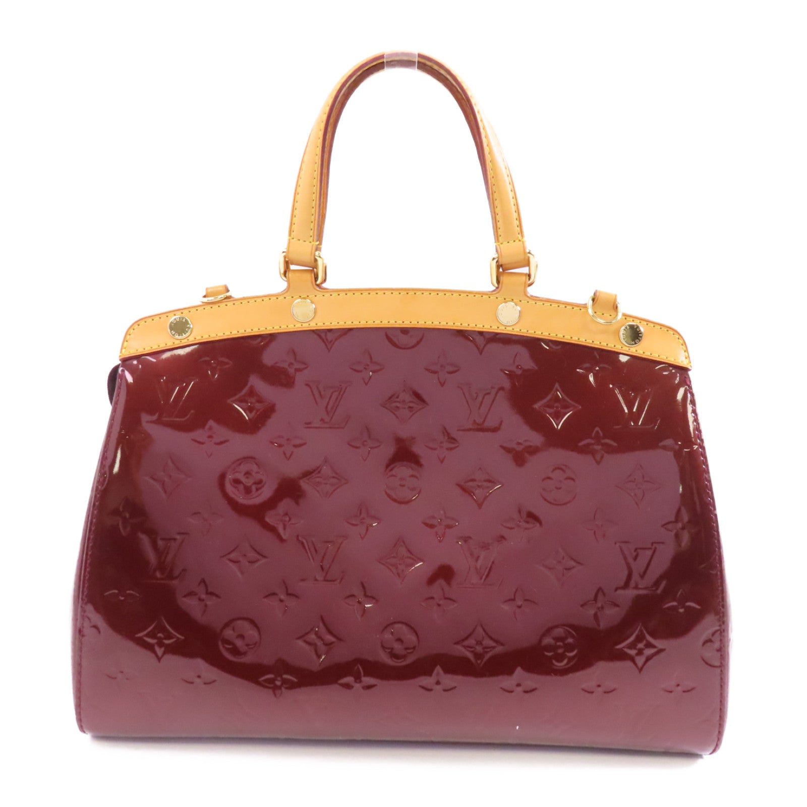 LOUIS VUITTON Vernis Brea Bag金扣手挽肩背兩用袋紅色