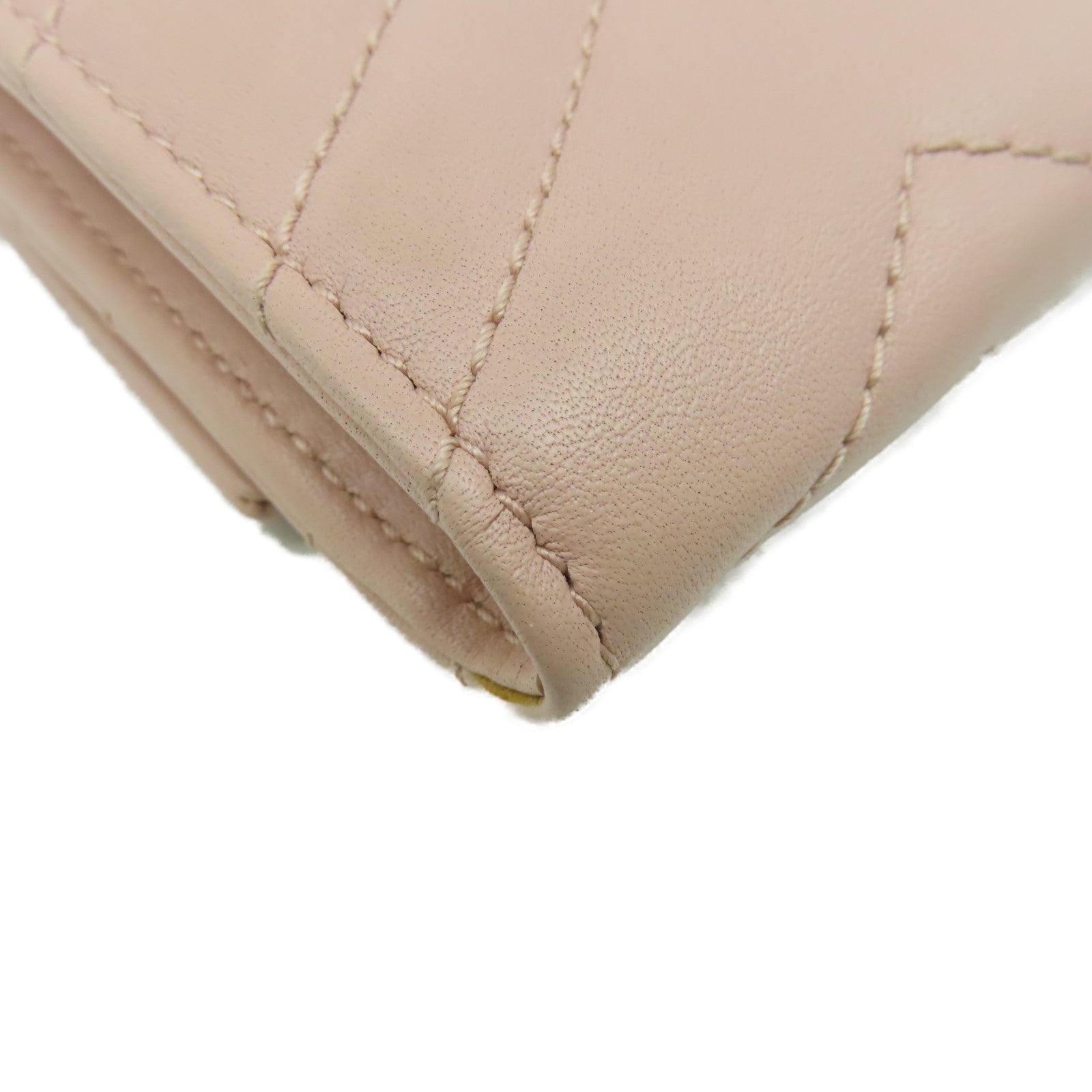 GUCCI 【清倉大減價】牛皮皮革GG Marmont Long Wallet長錢包粉紅色