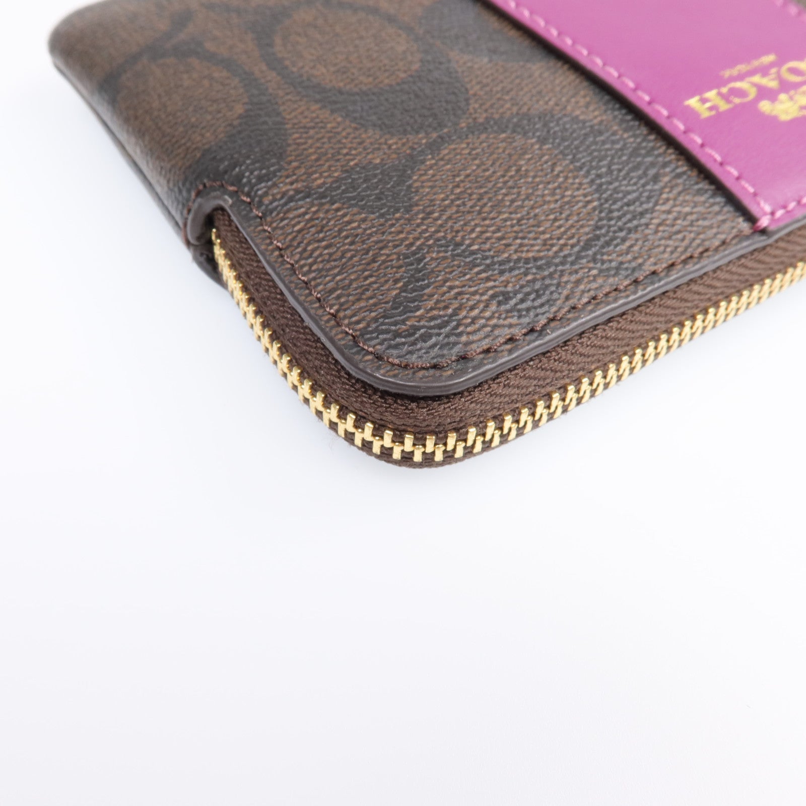 COACH 塗層帆布Pouch金扣長錢包