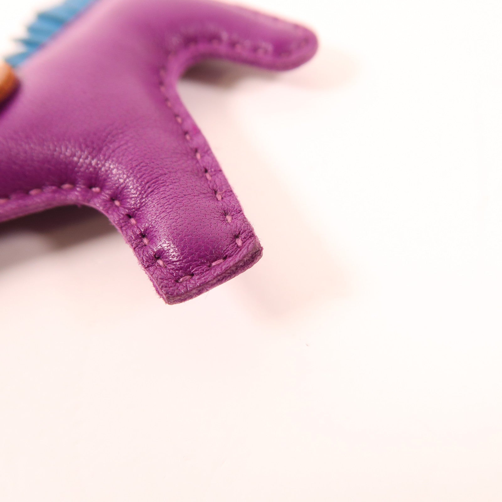 HERMES Swift皮革Rodeo PM掛飾Purple/Brown