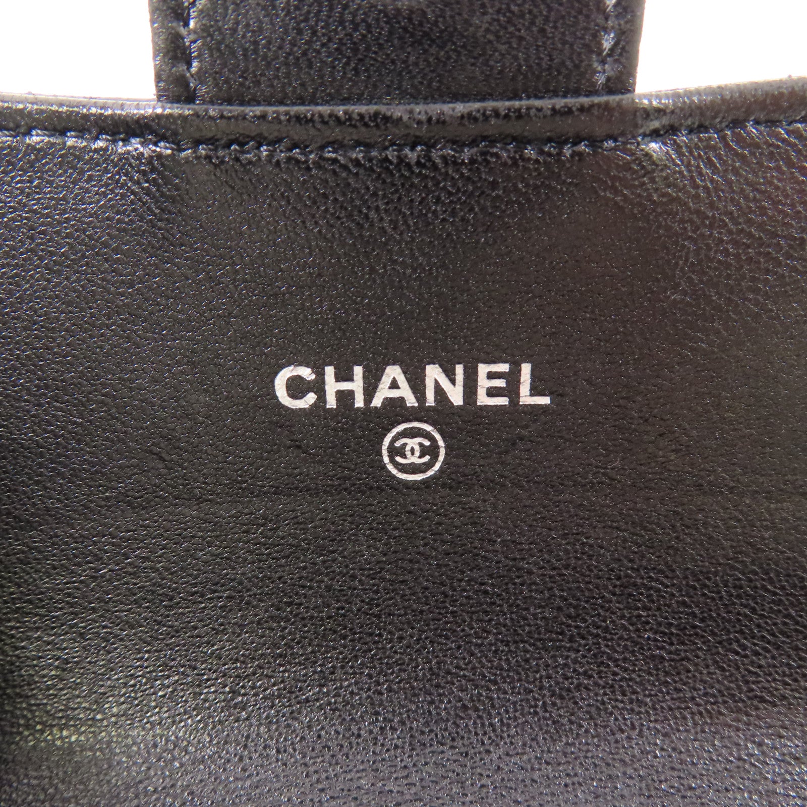 CHANEL 羊皮皮革Wallet銀扣錢包
