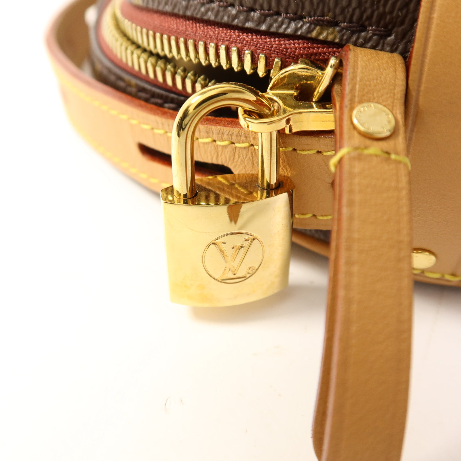 LOUIS VUITTON 【激減優惠】Monogram Boite Chapeau Souple金扣肩背袋棕色