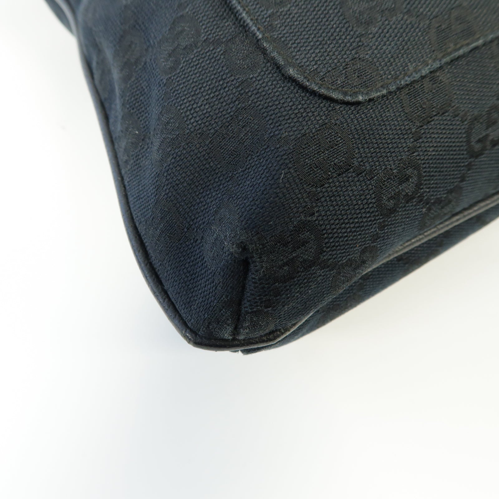 GUCCI 【激減優惠】帆布Shoulder Bag銀扣肩背袋黒色