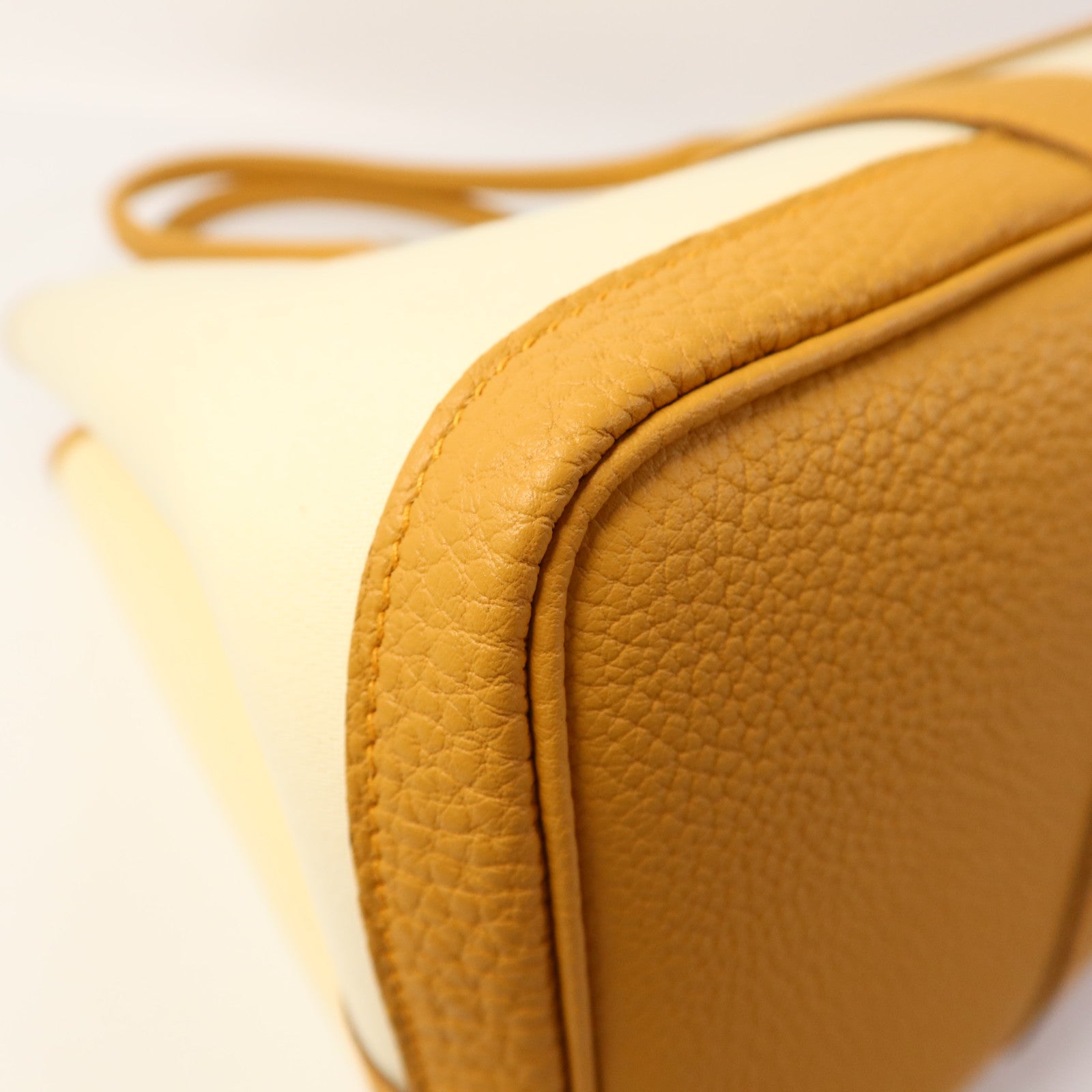 HERMES 帆布/皮革Garden Party PM銀扣手挽袋