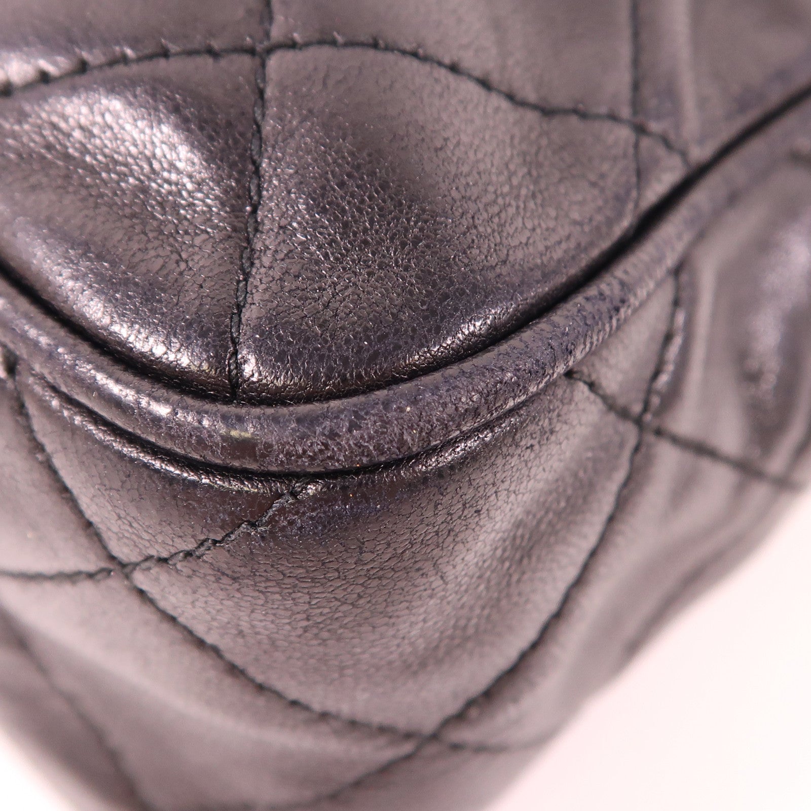 CHANEL 羊皮皮革Vintage Chain Shoulder金扣鏈帶肩背袋