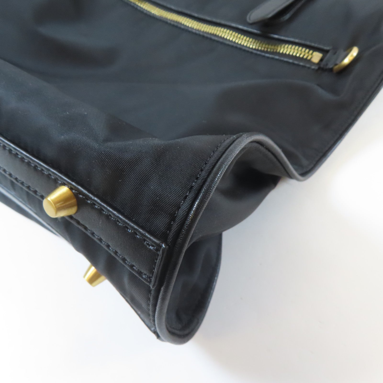 MOSCHINO 尼龍2 Way Bag金扣手挽肩背兩用袋黑色