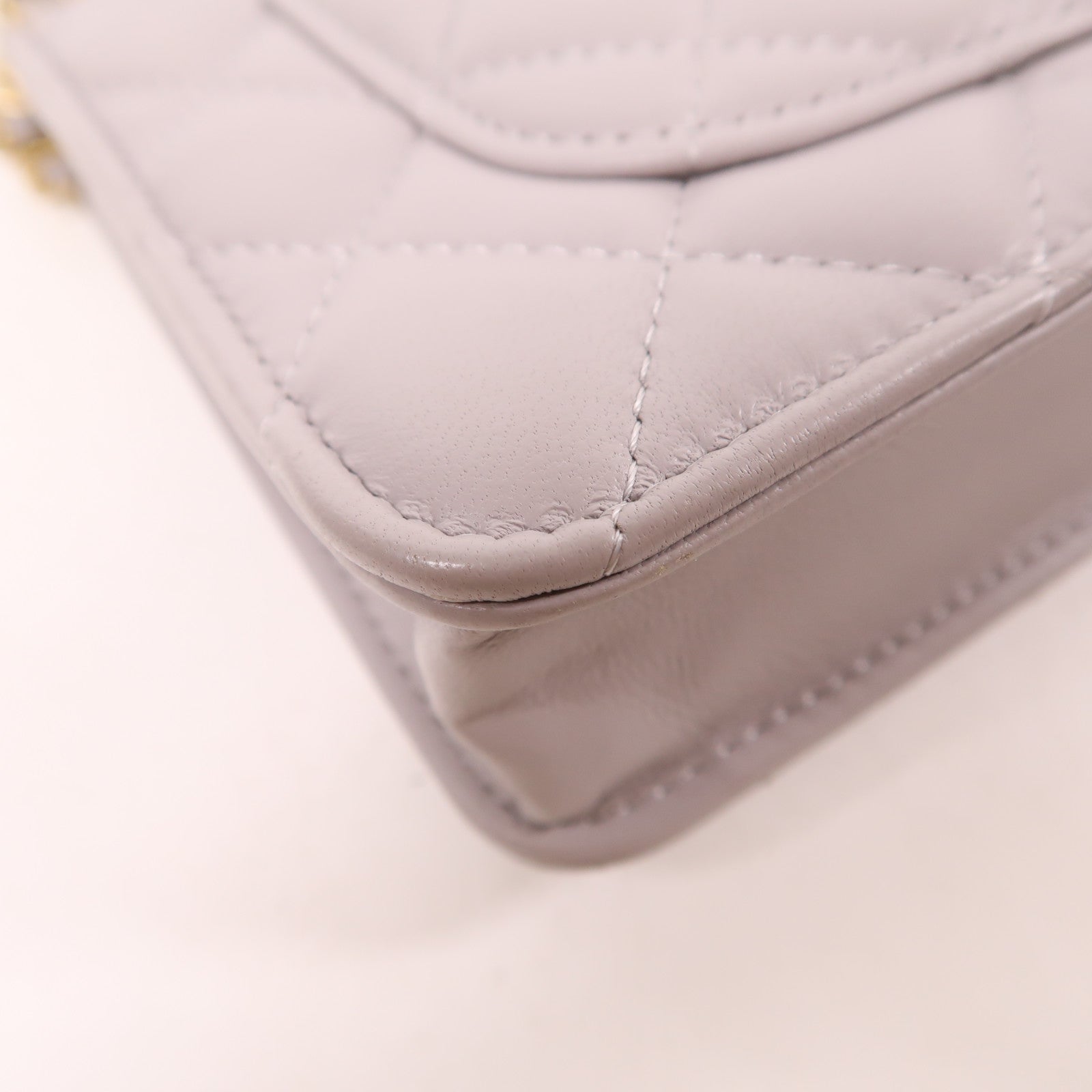 CHANEL 羊皮皮革WOC Wallet On Chain金扣鏈帶肩背袋