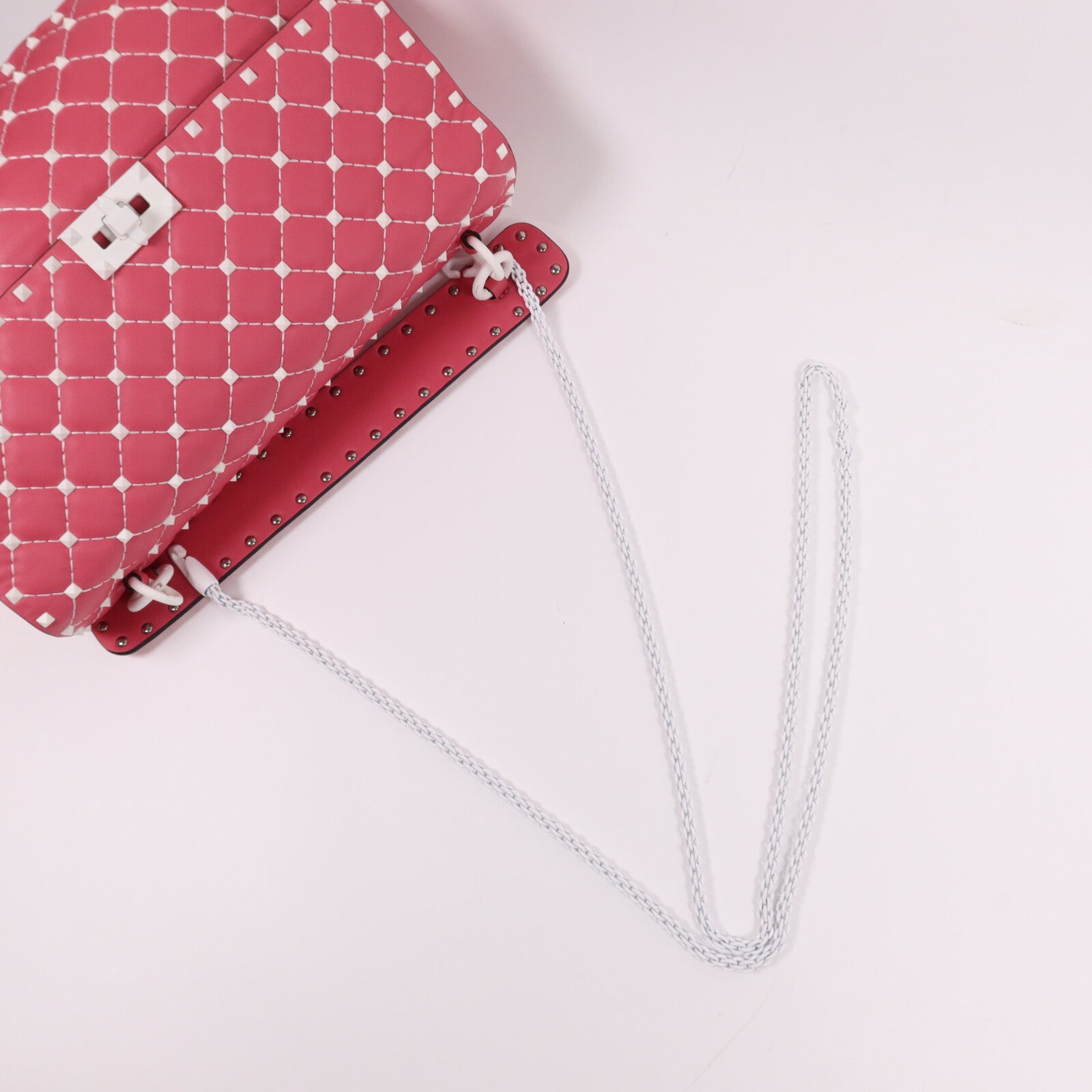 Valentino 牛皮皮革Rocktud Spike手挽肩背兩用袋