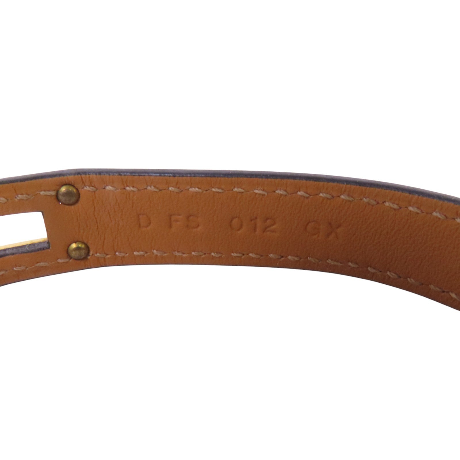 HERMES Swift皮革Double Tour Bracelet金扣手鏈