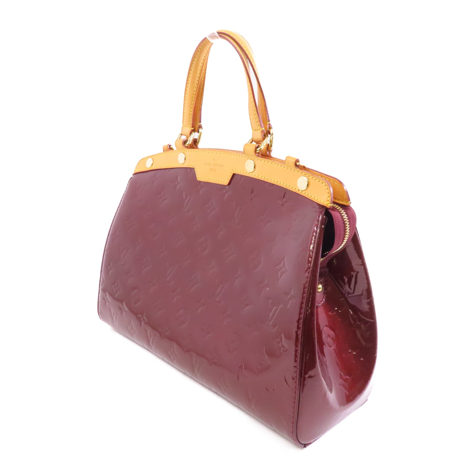 LOUIS VUITTON Vernis Brea Bag金扣手挽肩背兩用袋紅色