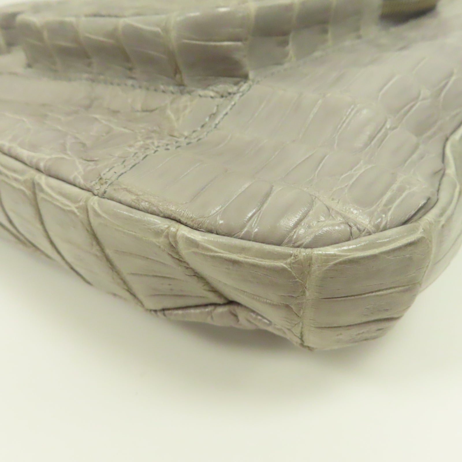 SELECTION 鱷魚皮革Kwanpen Shoulder Bag銀扣肩背袋