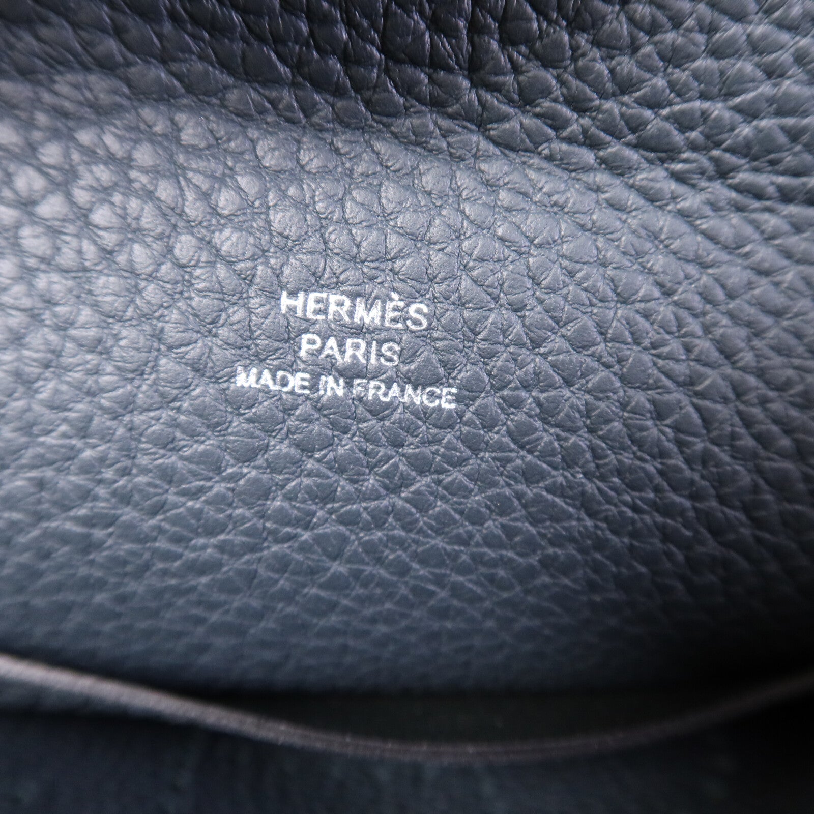 HERMES Togo皮革Videpoches Bag銀扣肩背袋Vert Cyprès