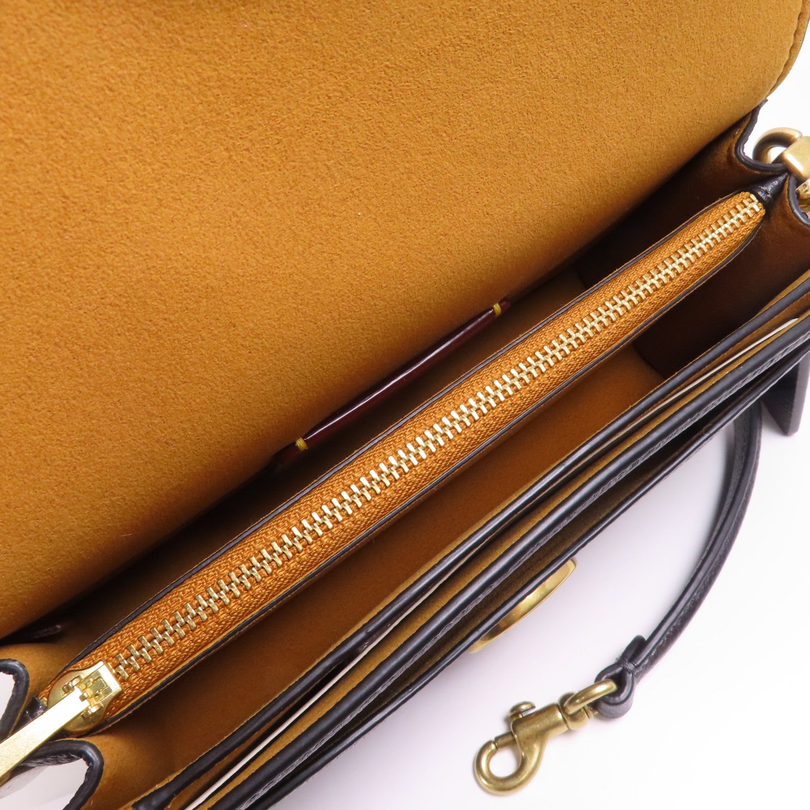 COACH 牛皮皮革Shoulder Bag金扣手挽肩背兩用袋