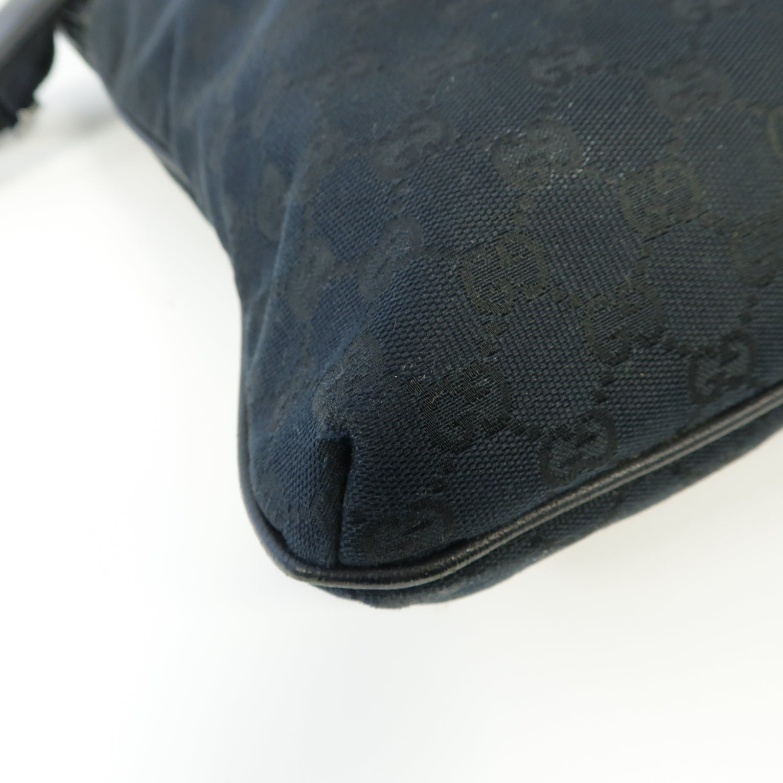 GUCCI 【激減優惠】帆布Shoulder Bag銀扣肩背袋黒色