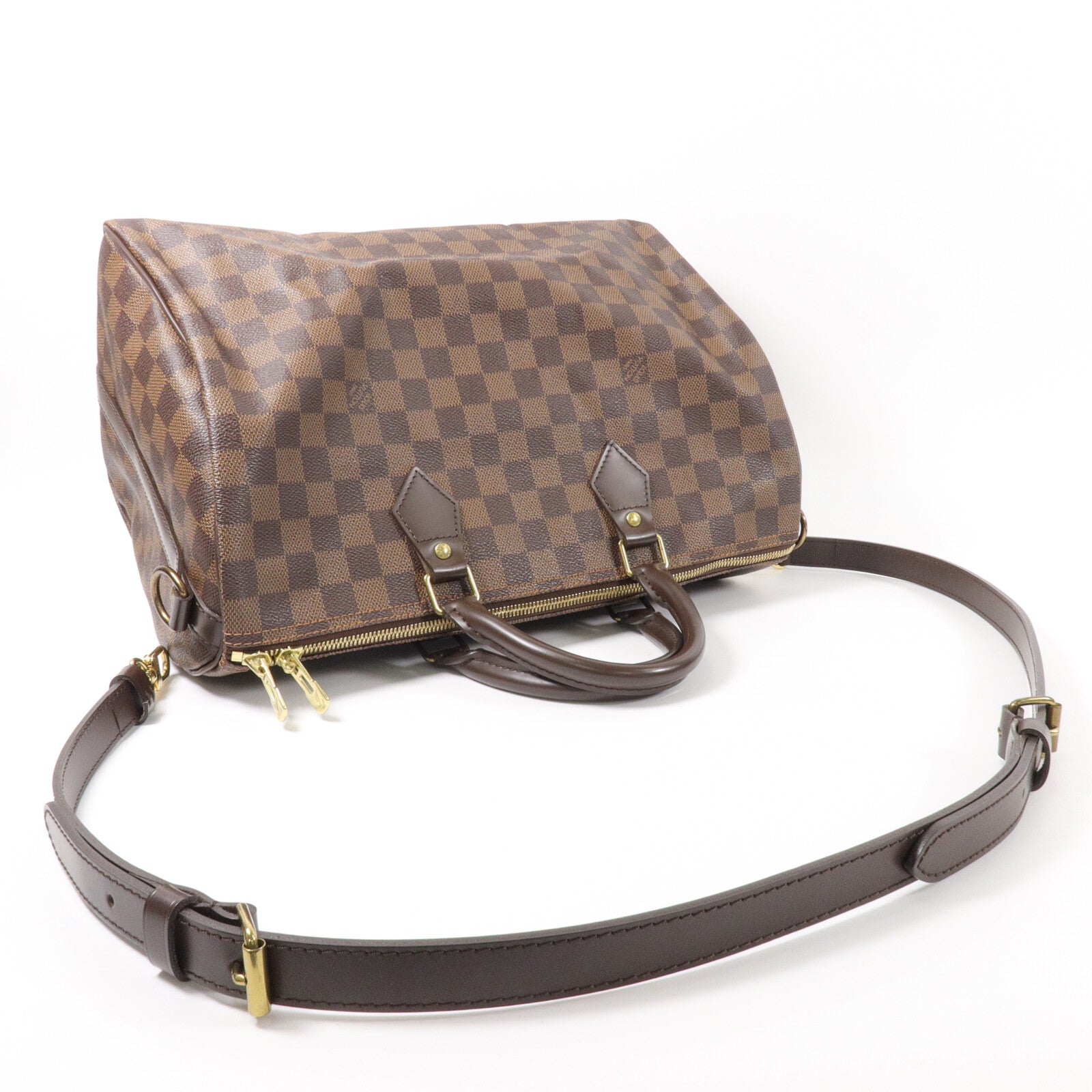 LOUIS VUITTON Damier Speedy Bandouliere 35手挽肩背兩用袋