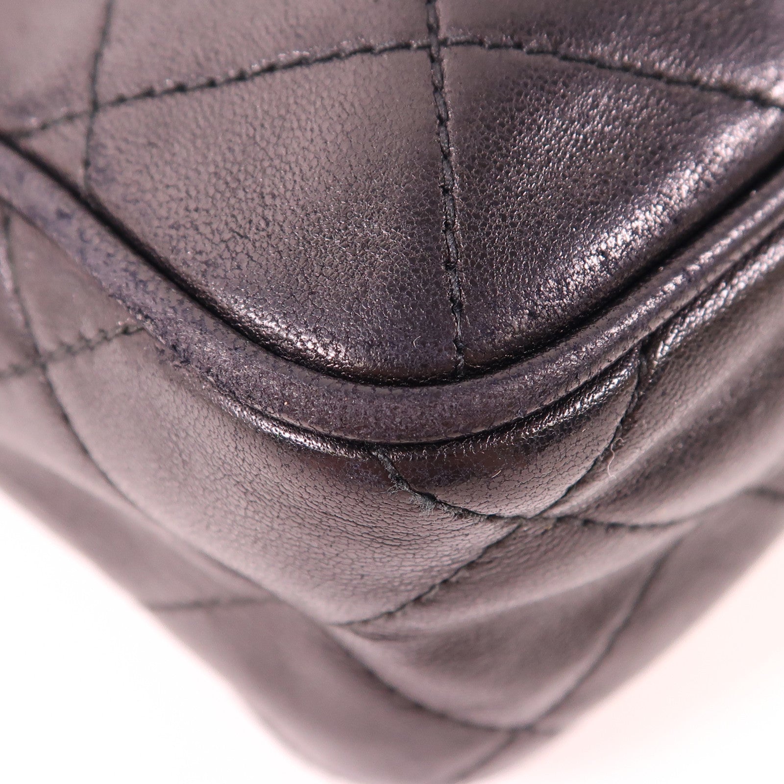 CHANEL 羊皮皮革Vintage Chain Shoulder金扣鏈帶肩背袋