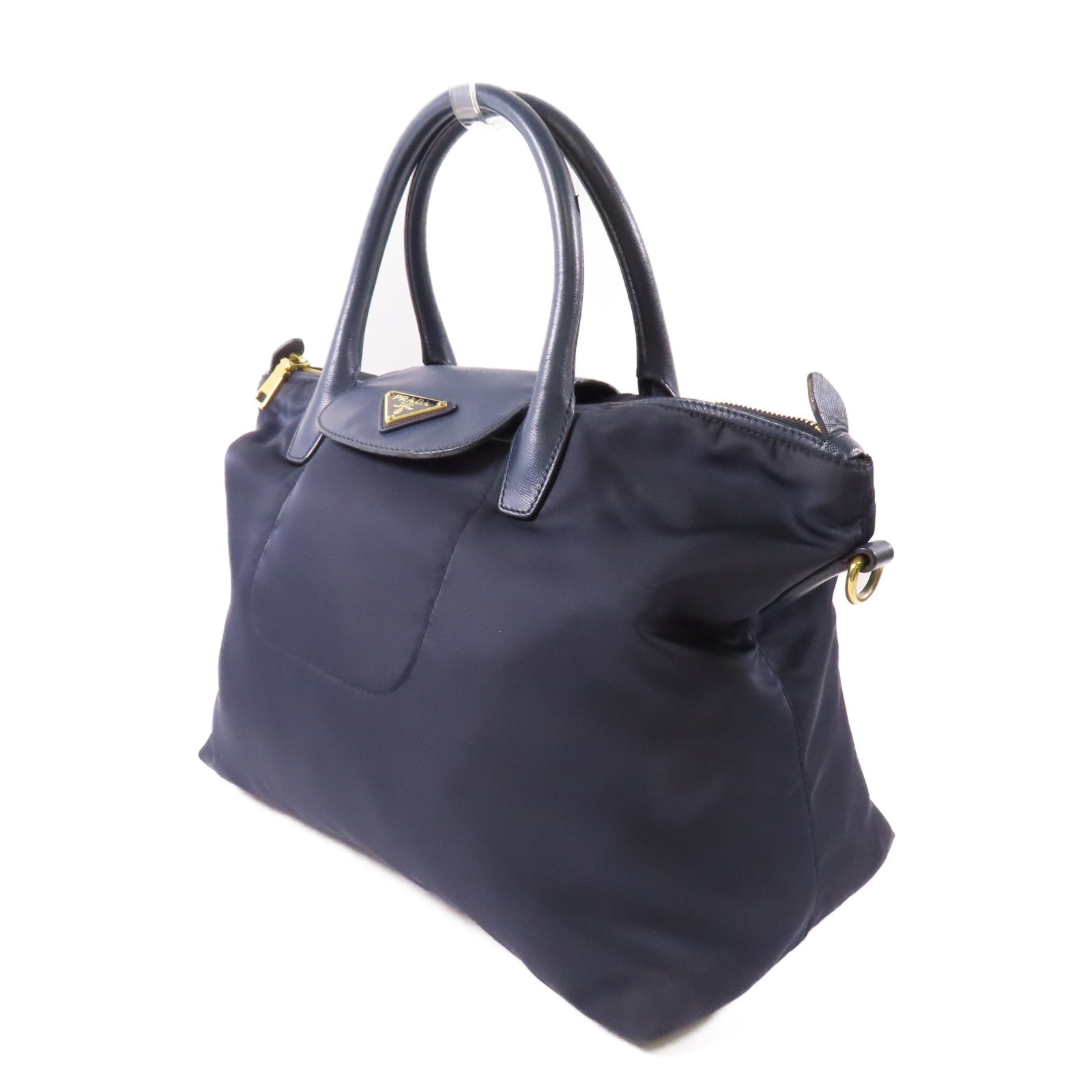 PRADA 尼龍2 way Shoulder金扣手挽肩背兩用袋