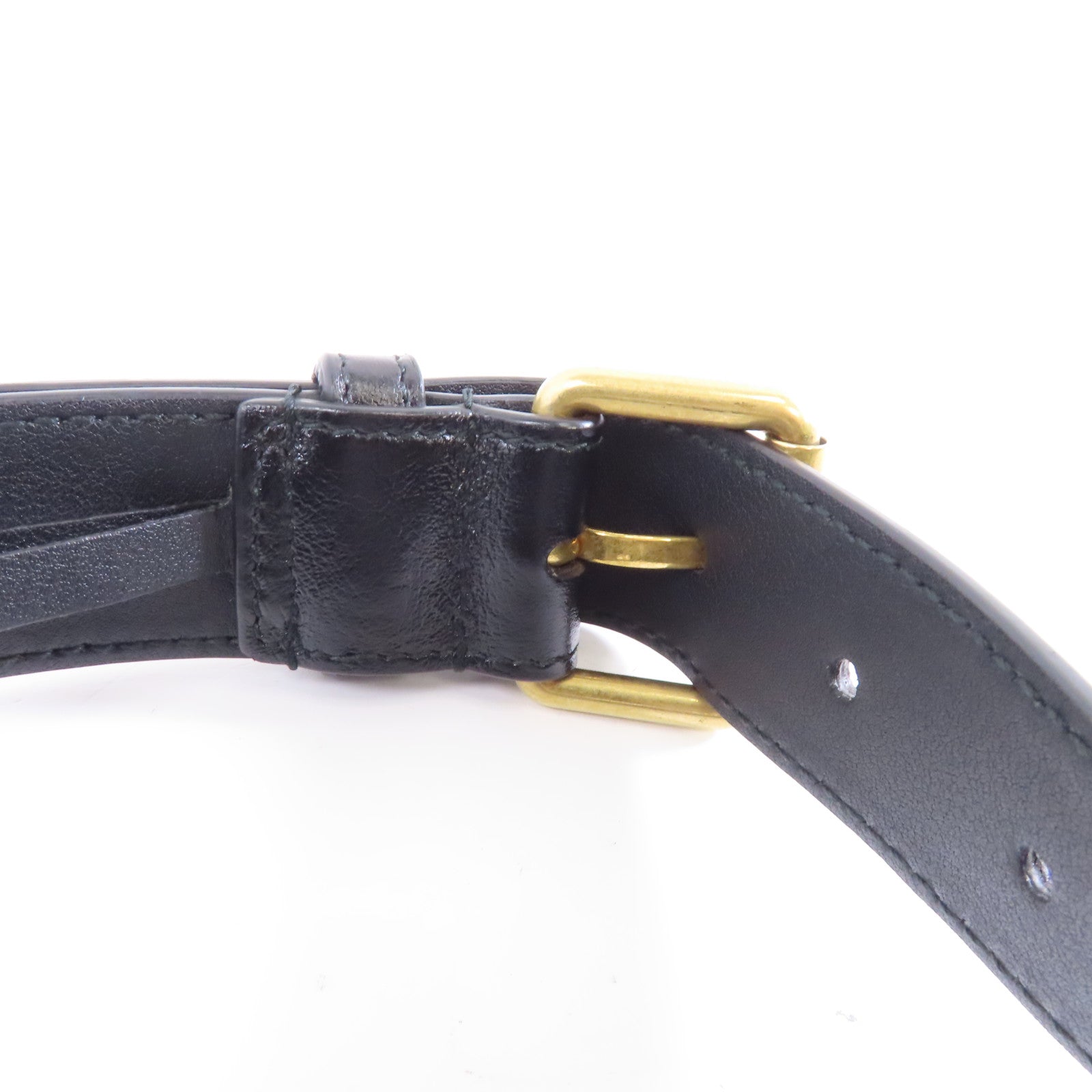 GUCCI 【激減優惠】牛皮皮革GG Marmont Waist Bag金扣腰包黑色