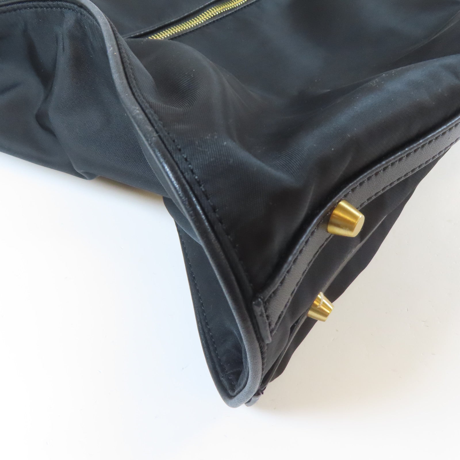 MOSCHINO 尼龍2 Way Bag金扣手挽肩背兩用袋黑色