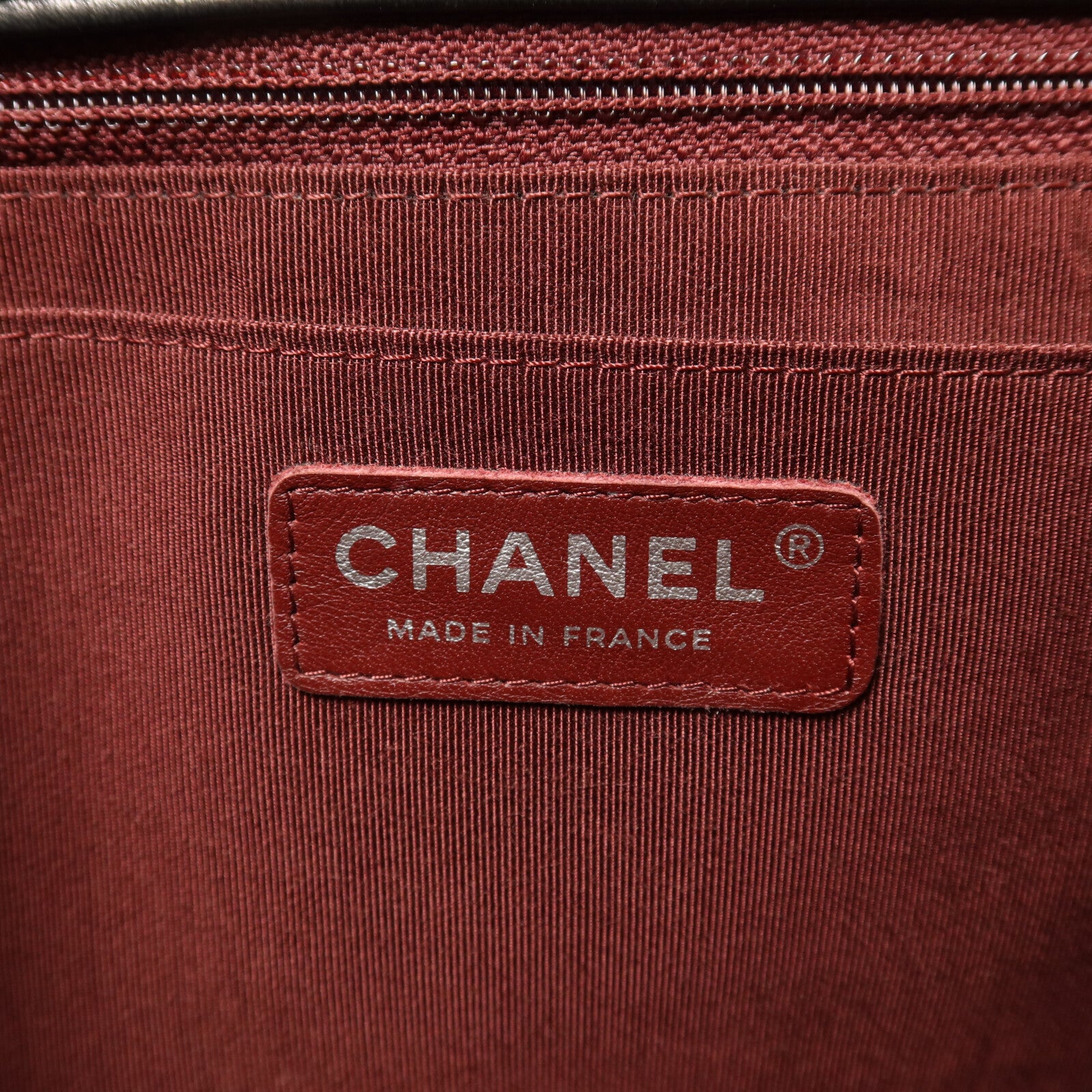 CHANEL 羊皮皮革Chain Shoulder銀扣鏈帶肩背袋