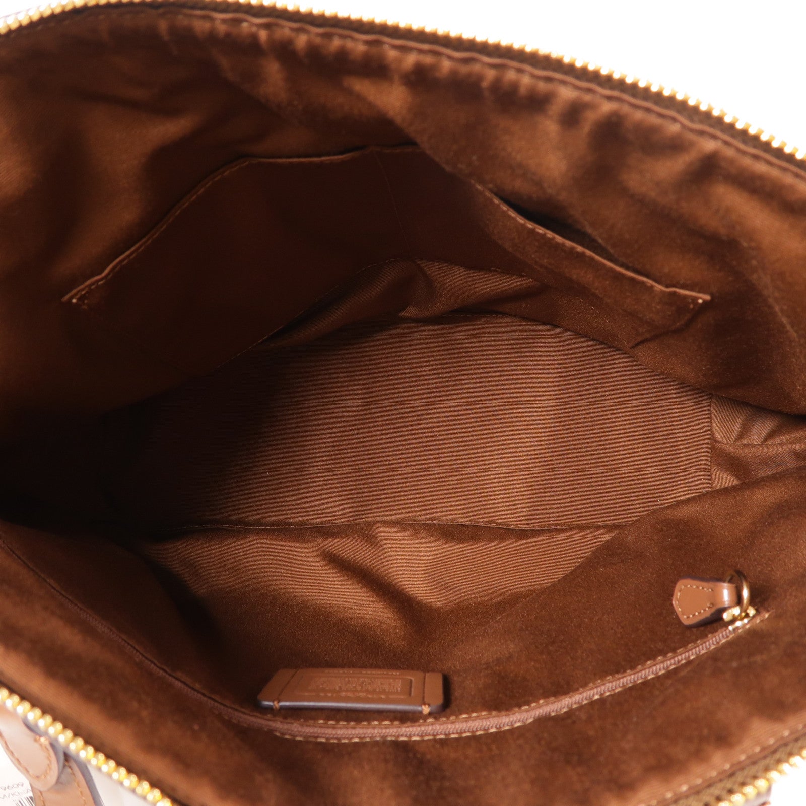 COACH 塗層帆布Tote Bag金扣肩背袋
