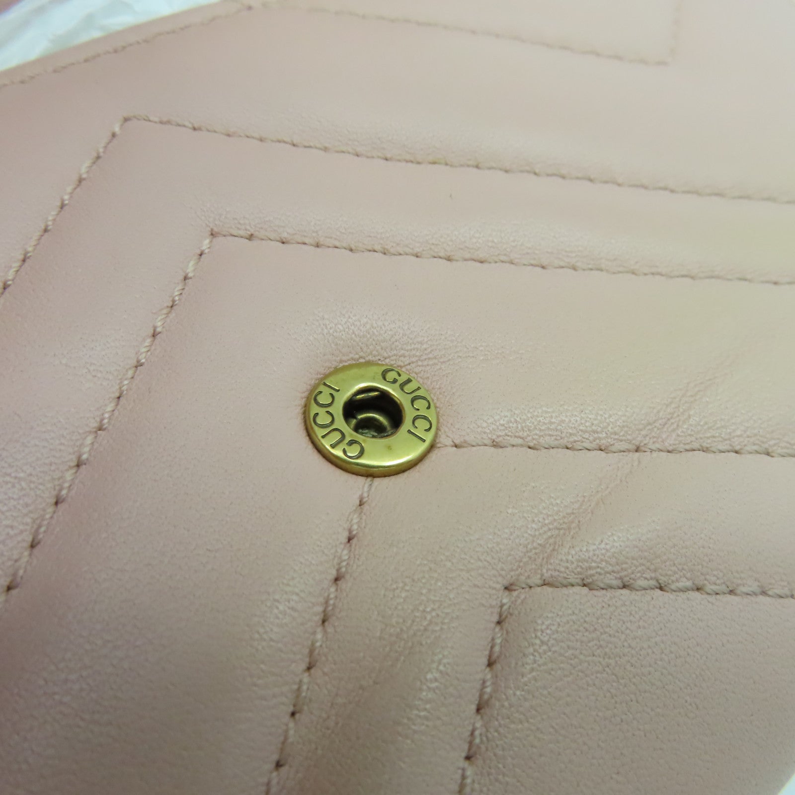 GUCCI 【清倉大減價】牛皮皮革GG Marmont Long Wallet長錢包粉紅色