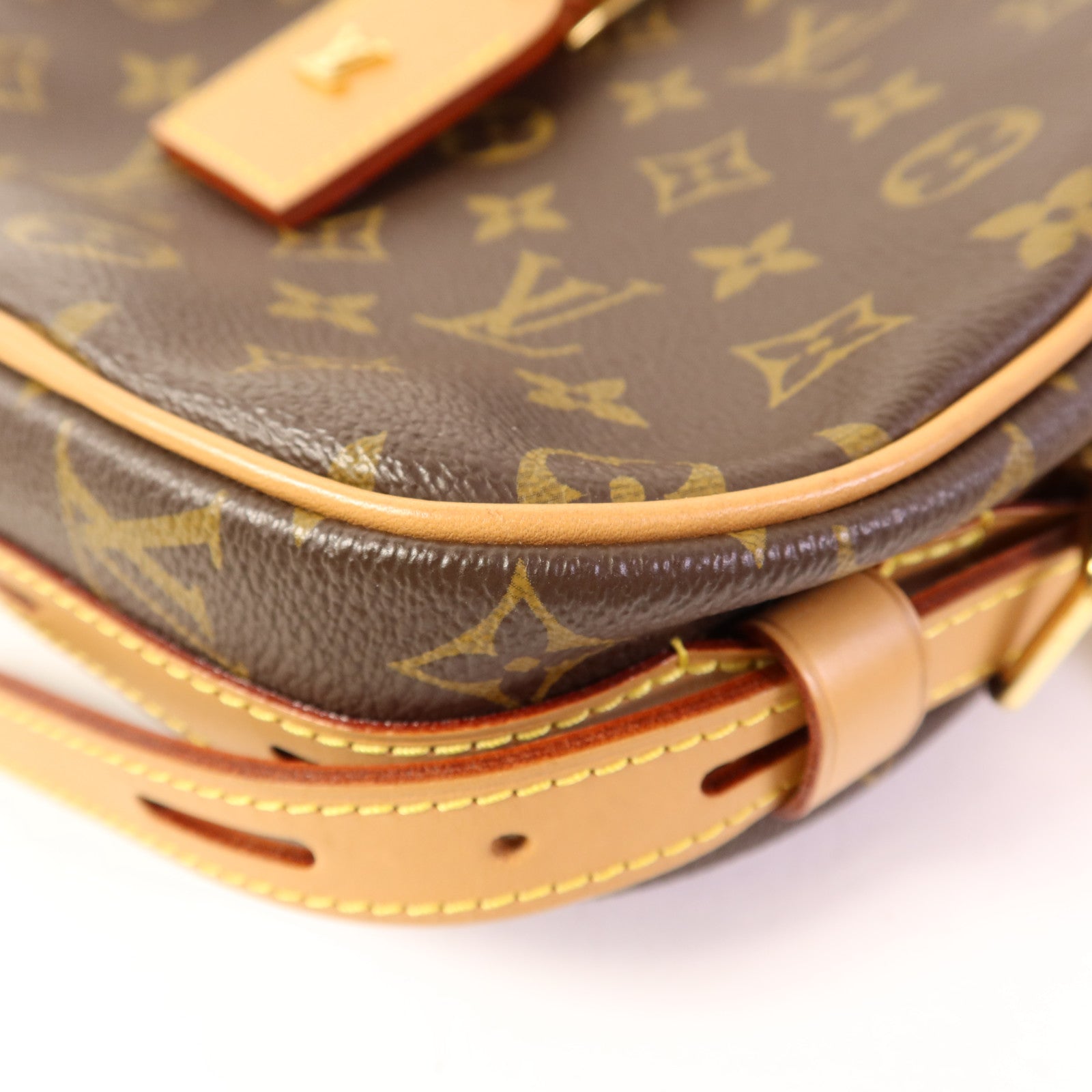 LOUIS VUITTON Monogram Boite Chapeau Souple金扣肩背袋棕色