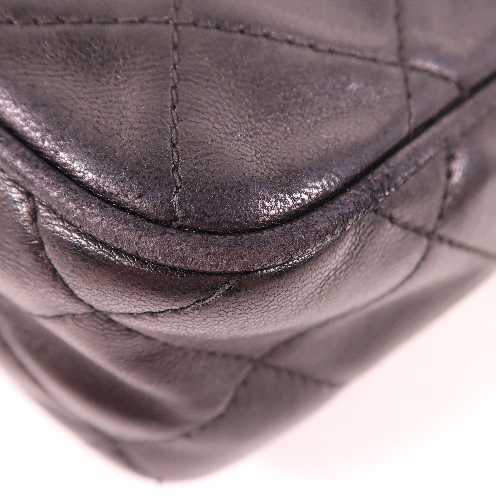 CHANEL 羊皮皮革Vintage Chain Shoulder金扣鏈帶肩背袋