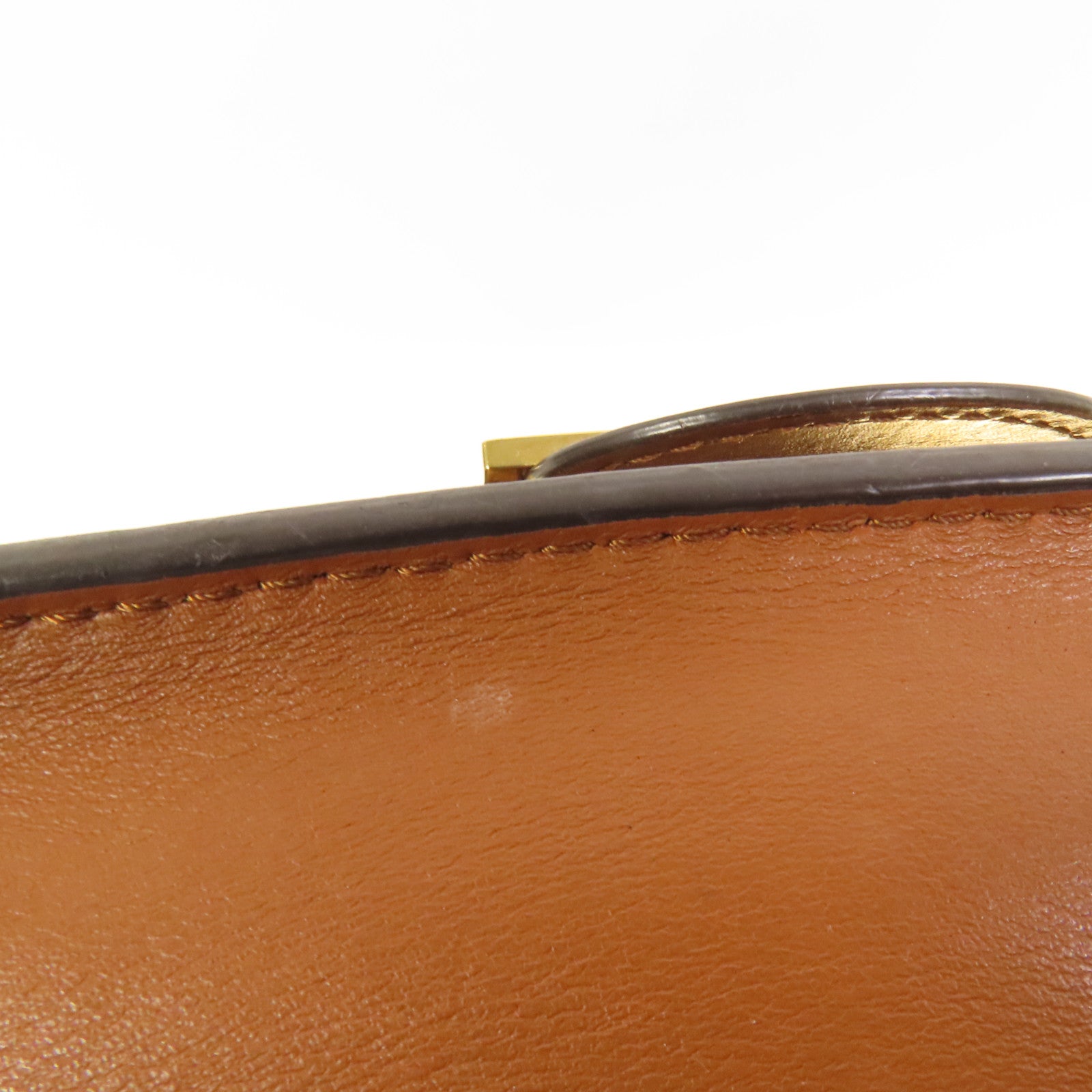 LOUIS VUITTON Monogram Reverse Mini Dauphine金扣肩背袋