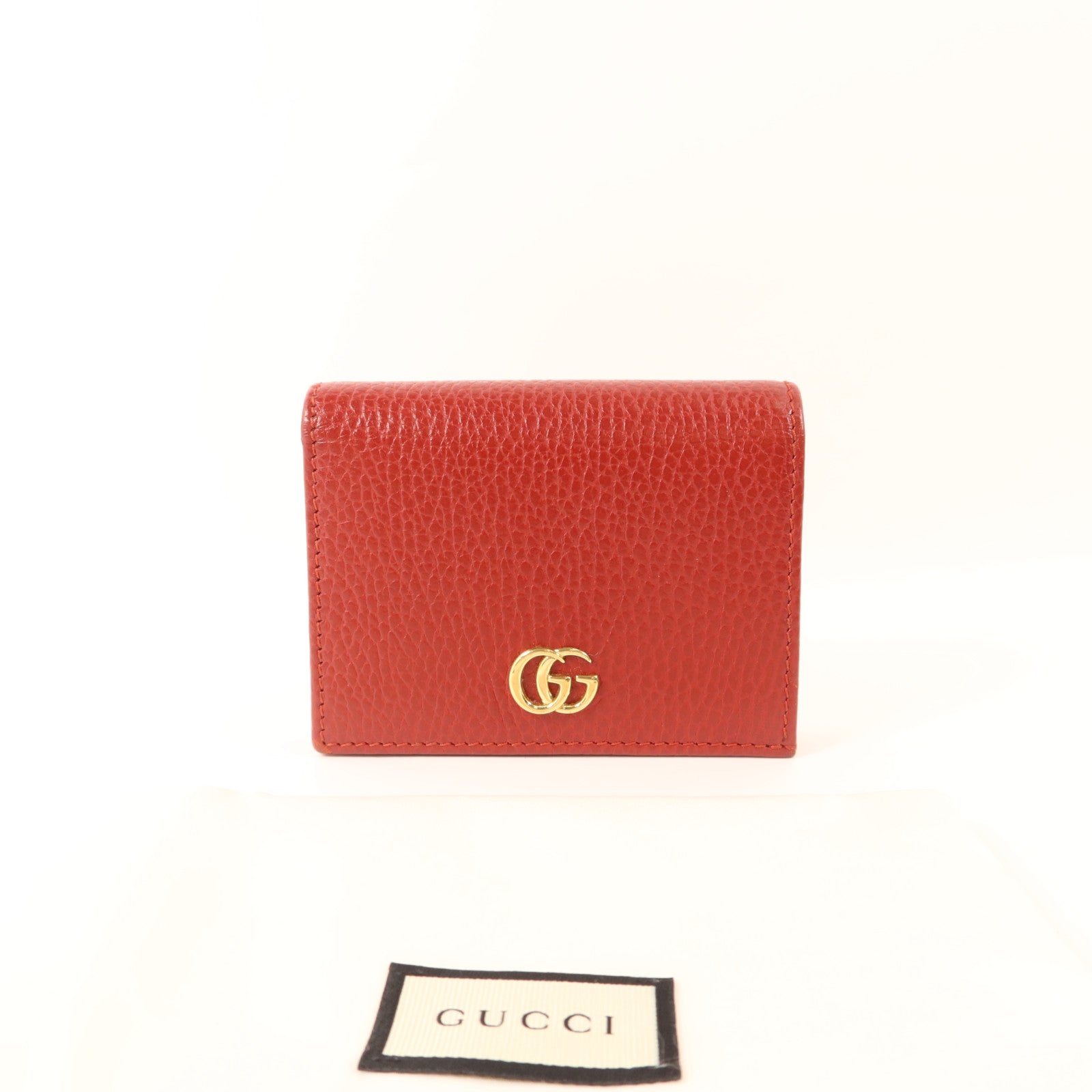 GUCCI 【激減優惠】牛皮皮革GG Marmont金扣錢包